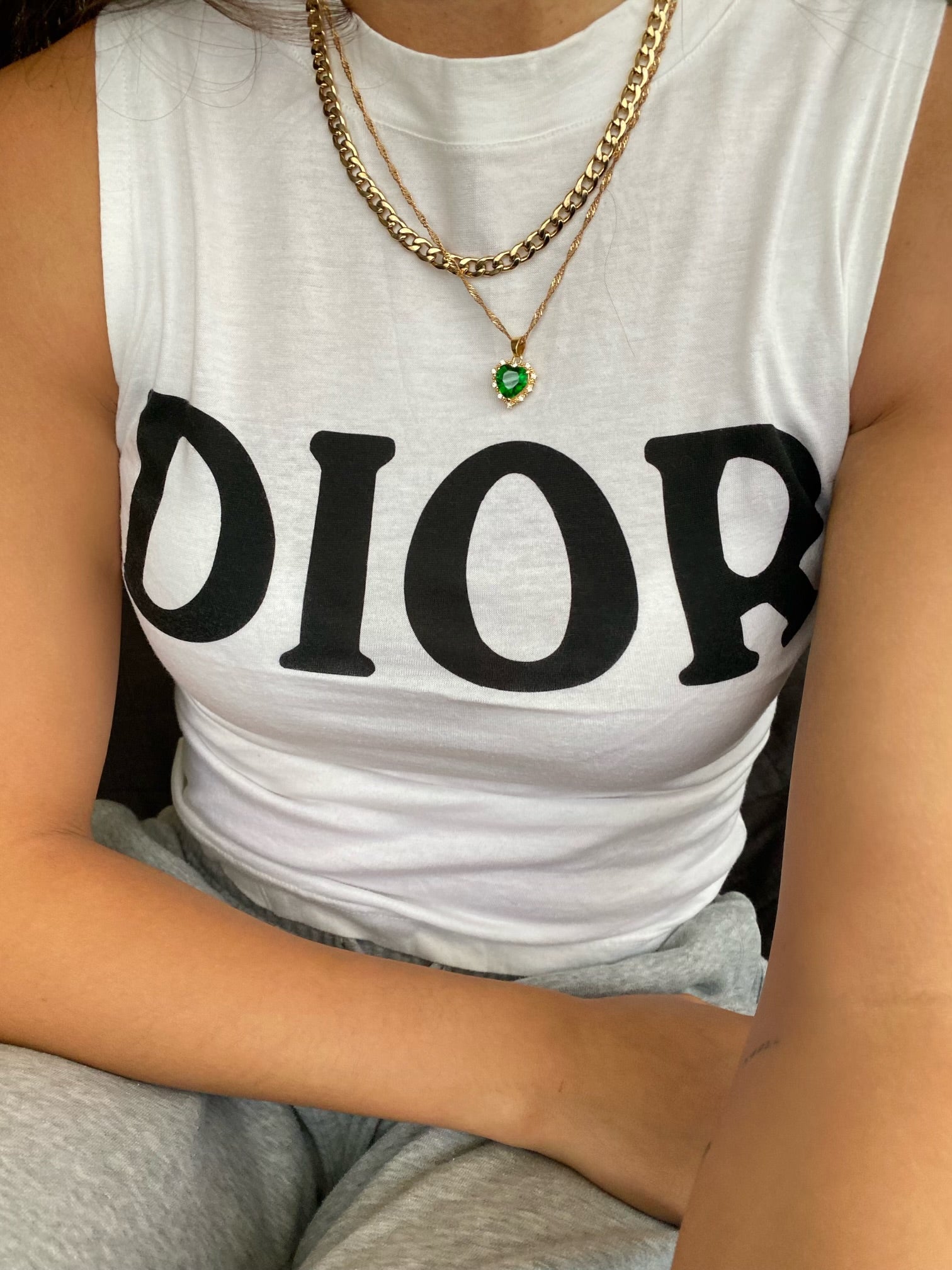 Dior White Logo Tank – Treasures of NYC