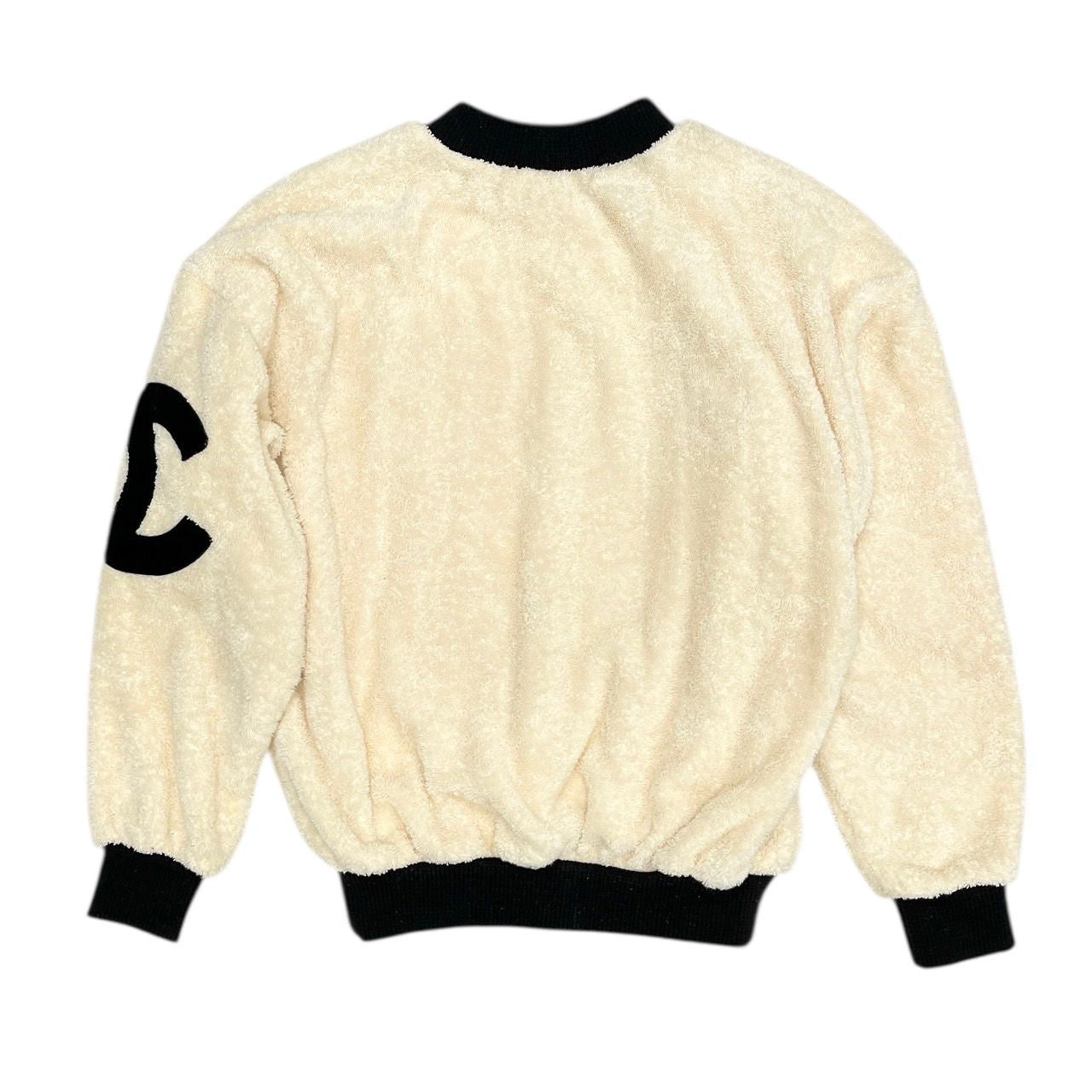 CHANEL トレーナー Chanel White Terrycloth Logo Sweatshirt – Treasures of NYC