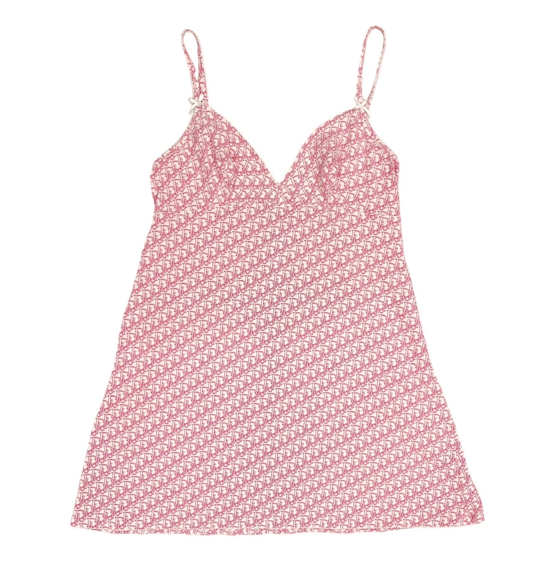 Dior Pink Logo Slip Dress Treasures of NYC Dior Pink Logo Slip Dress Treasures of NYC