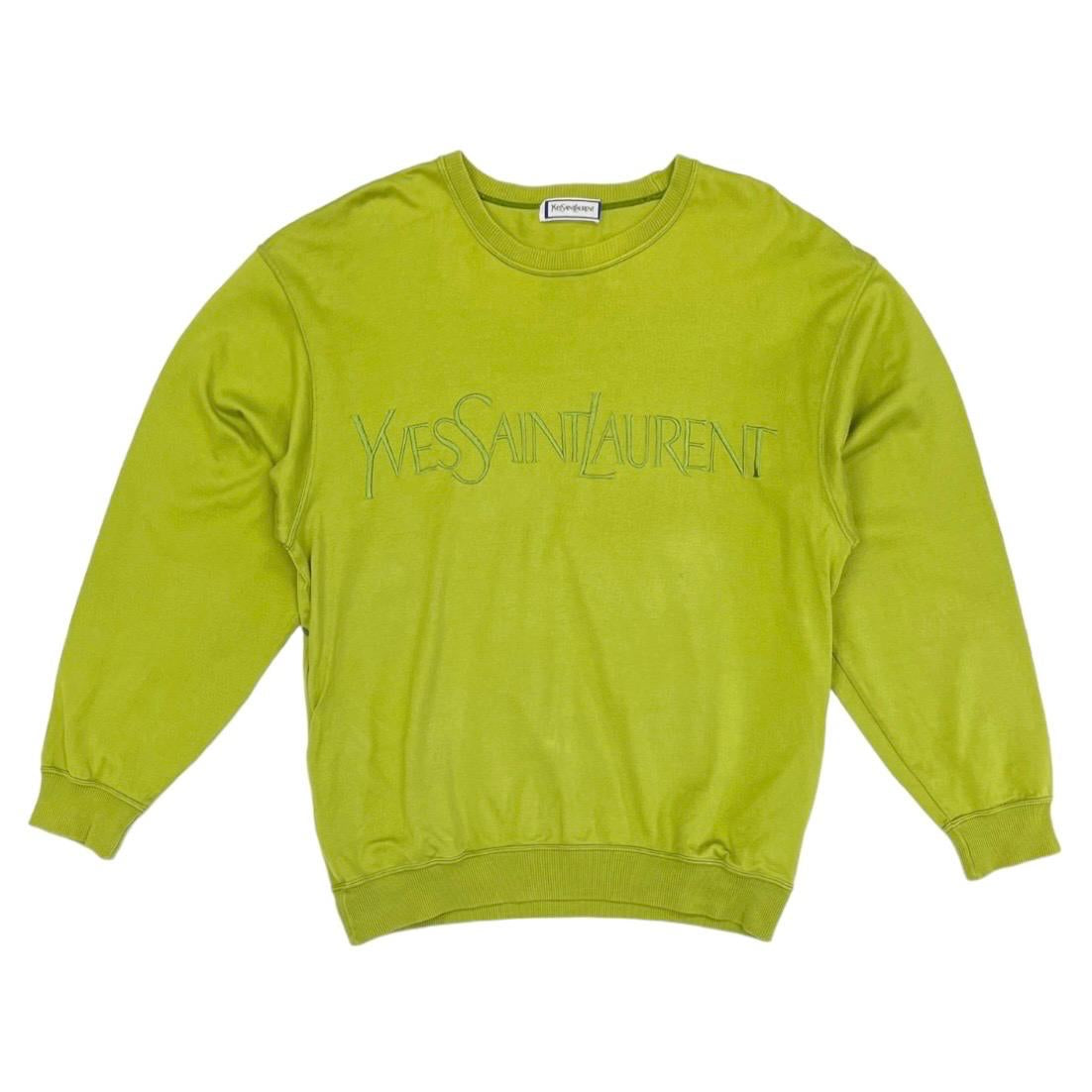YSL Green Logo Sweatershirt – Treasures of NYC