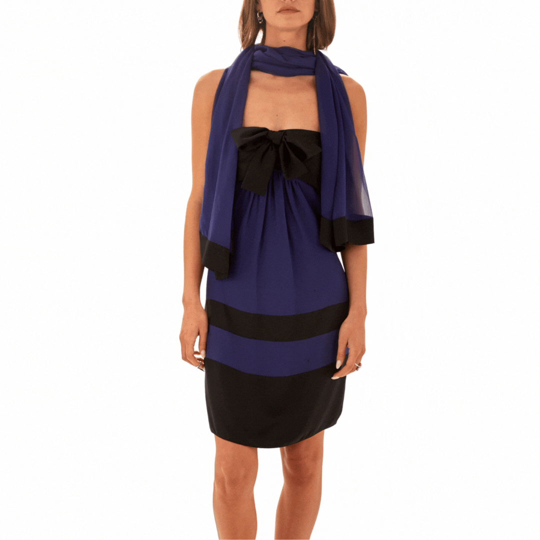 Chanel Stripe Bow Dress Set Treasures of NYC Chanel Stripe Bow Dress Set Treasures of NYC