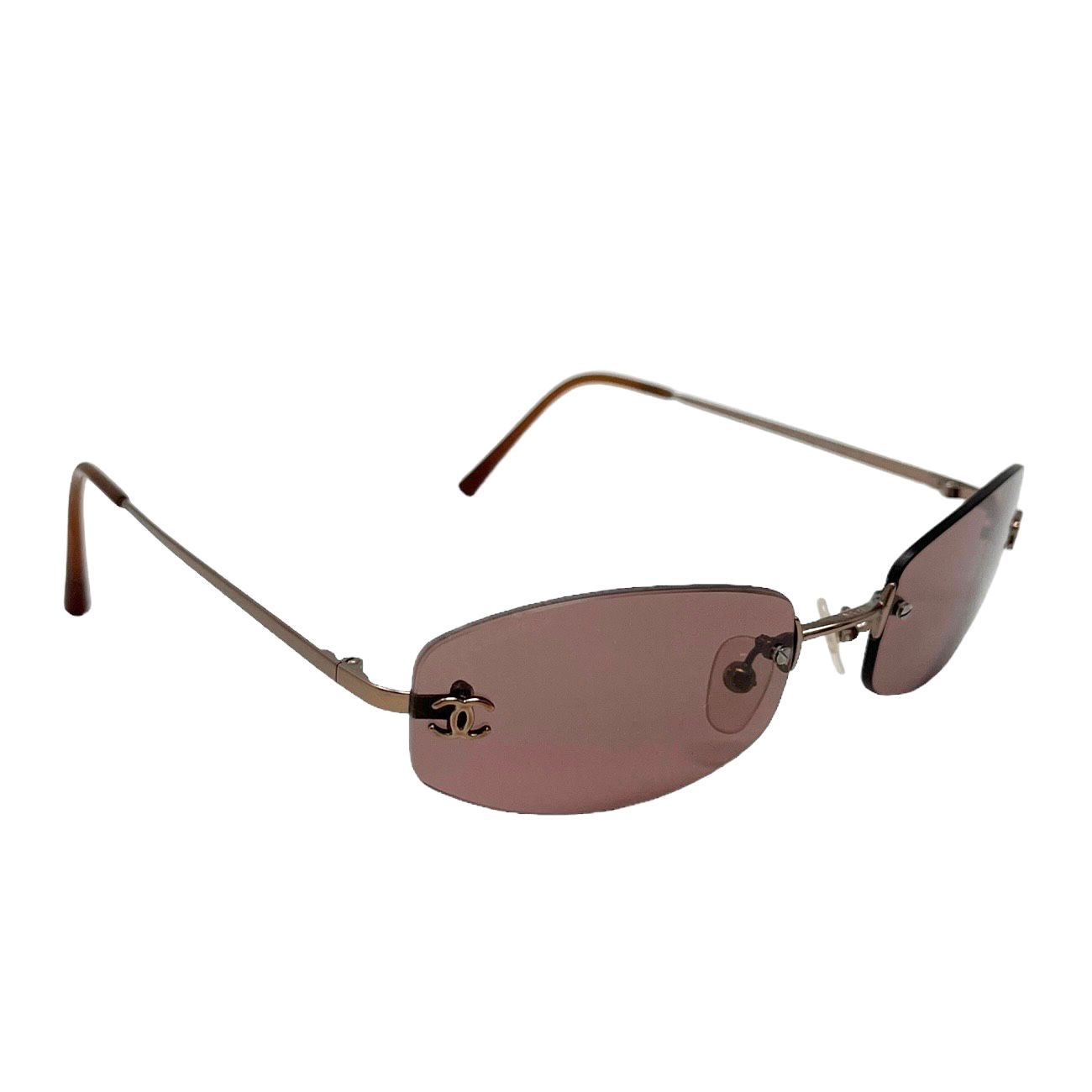 Chanel Dark Purple Rimless Sunglasses – Treasures of NYC