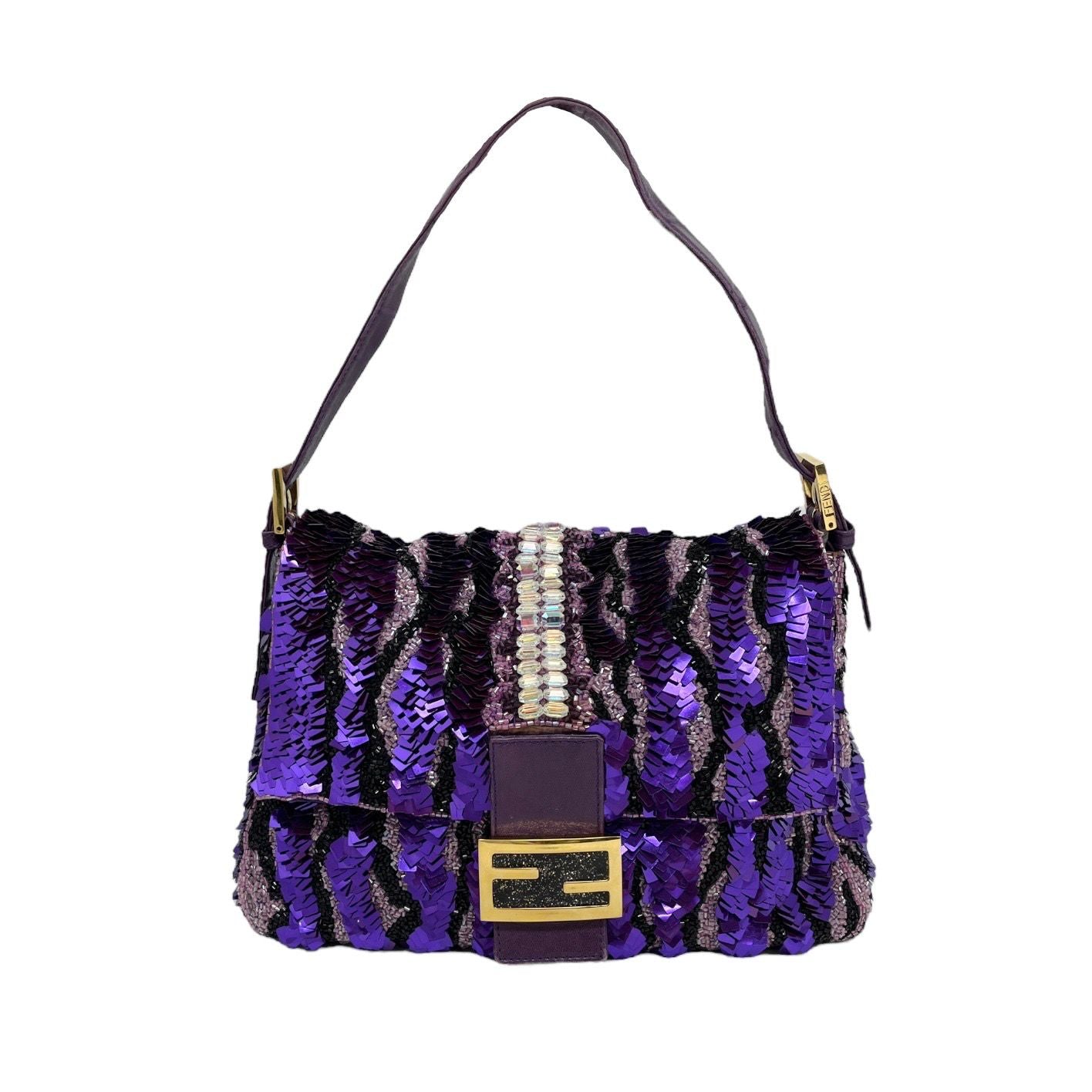 Fendi Purple Sequin Mama Baguette – Treasures of NYC