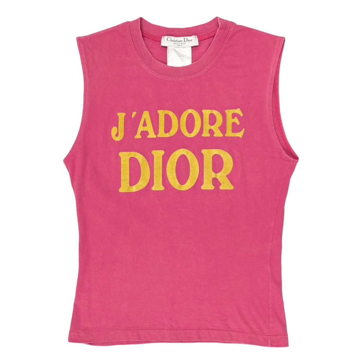 ピンクタンクトップ J'ADORE DIOR Dior 'J'Adore' Pink Logo Tank – Treasures of NYC
