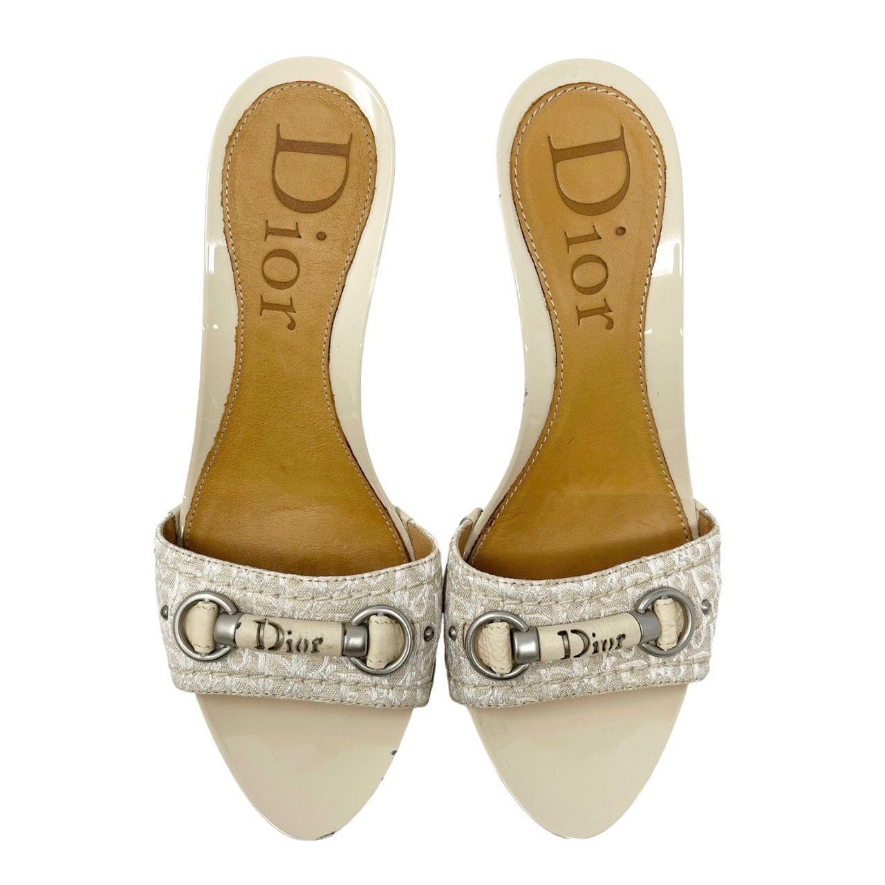 Dior White Logo Heels – Treasures of NYC