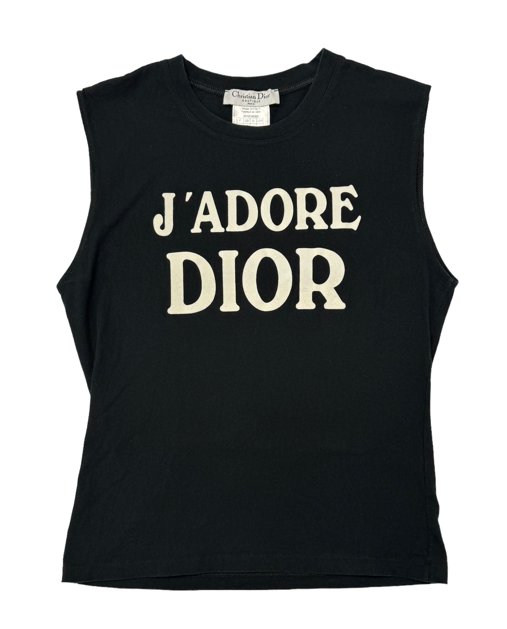 Dior 'J'Adore' Black Logo Tank – Treasures of NYC