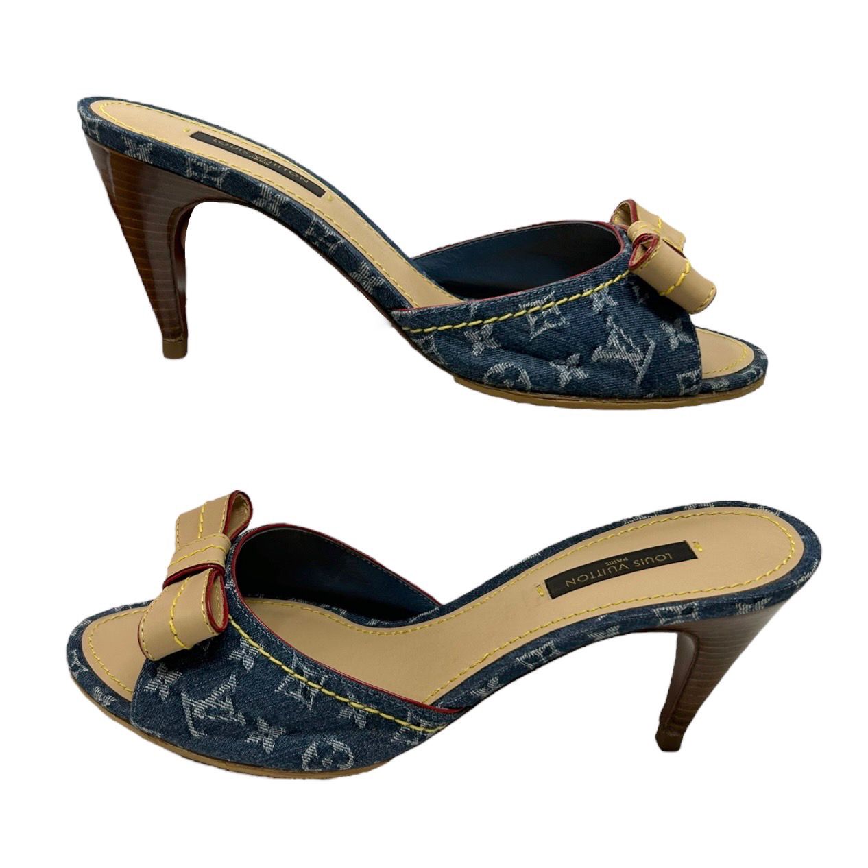 Treasures of NYC - Louis Vuitton Denim Kitten Heels