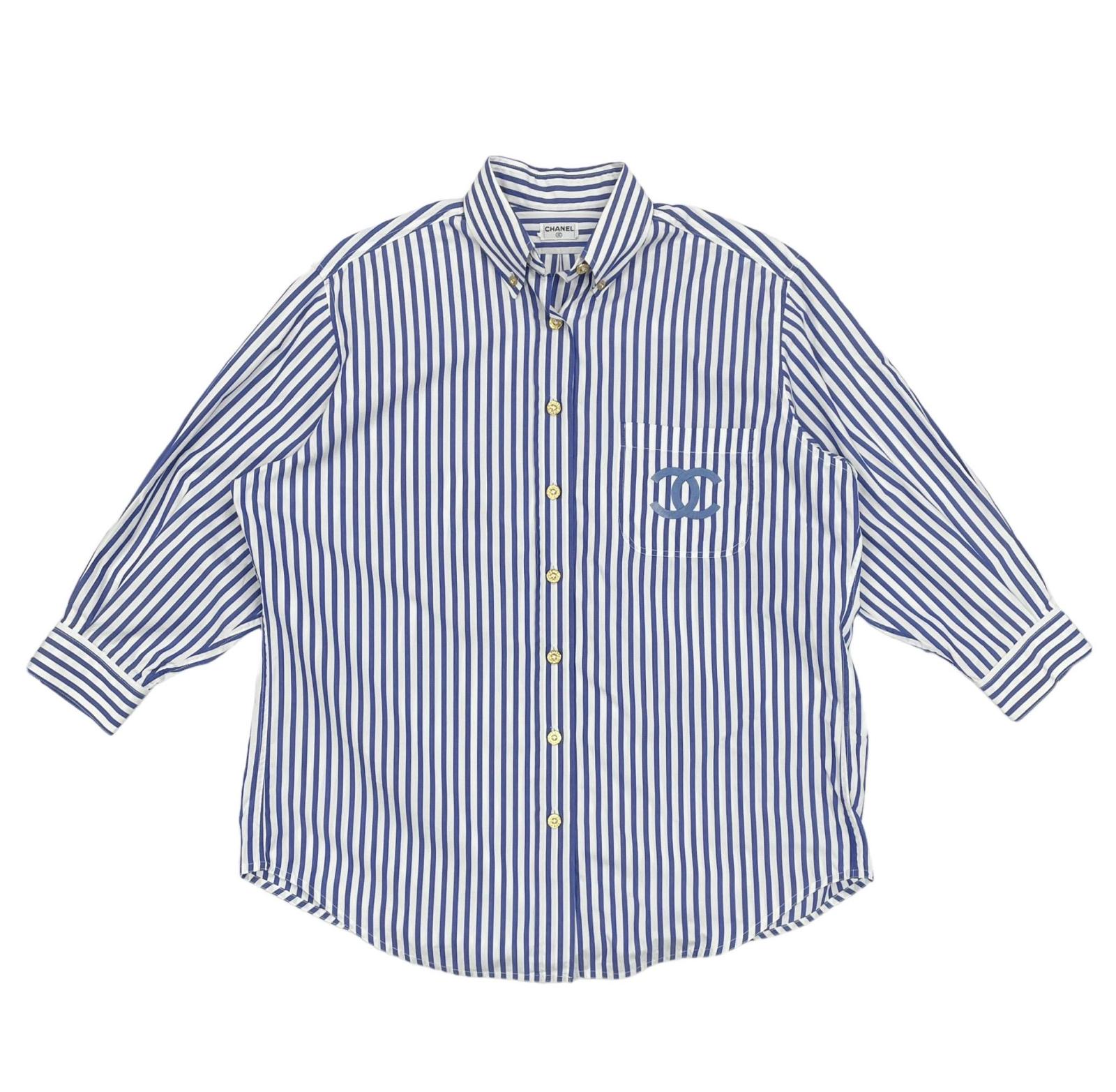 chanel dress shirt Chanel Inspired Blouse White