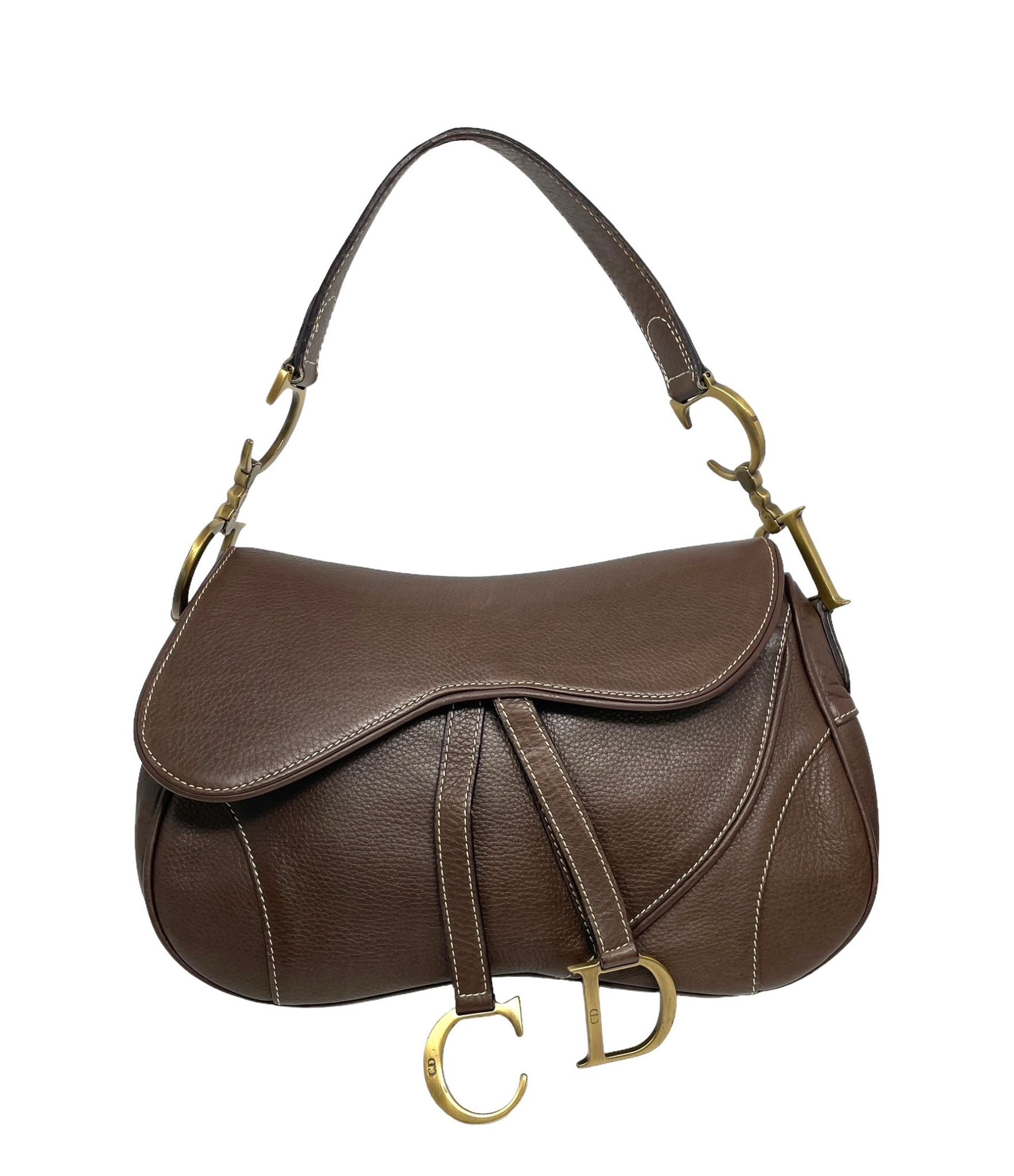Treasures of NYC - Dior Brown Leather Saddle Bag