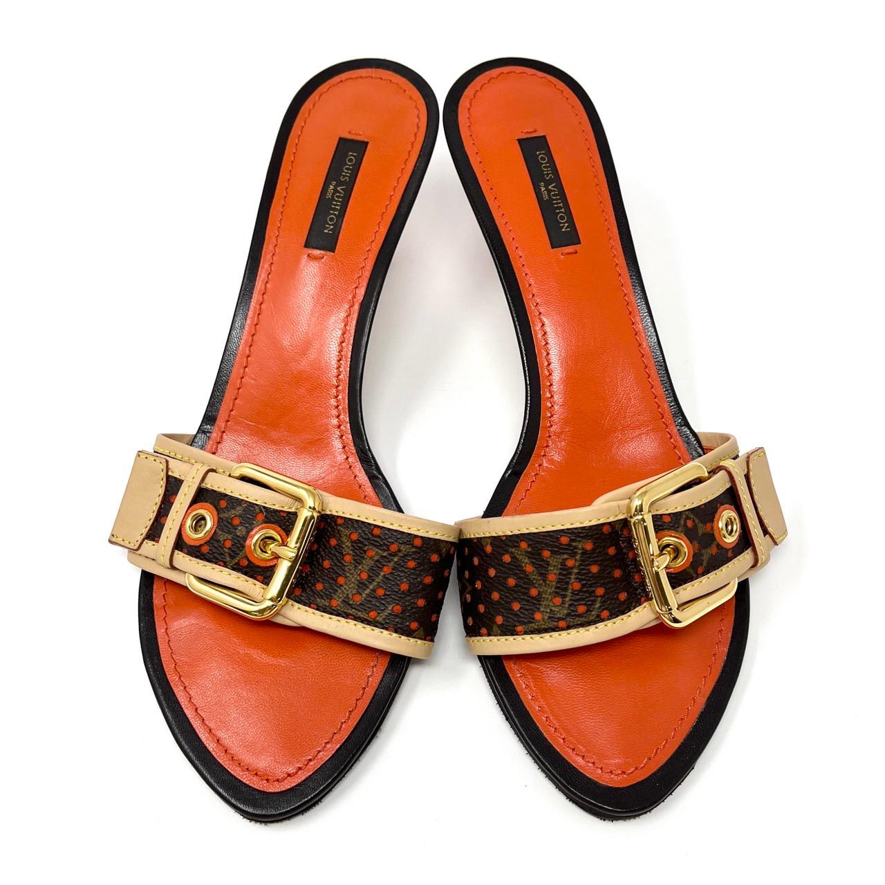 Louis Vuitton Authenticated Leather Mules