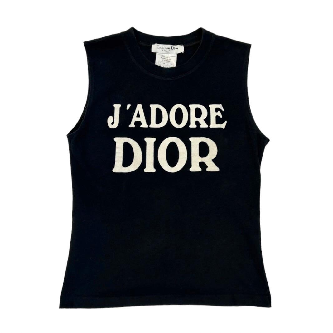 J'ADORE DIOR タンクトップ♡ Dior J'Adore Black Logo Tank – Treasures of NYC