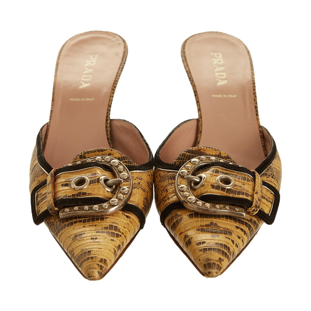 Louis Vuitton - Authenticated Sandal - Leather Brown Crocodile for Women, Very Good Condition