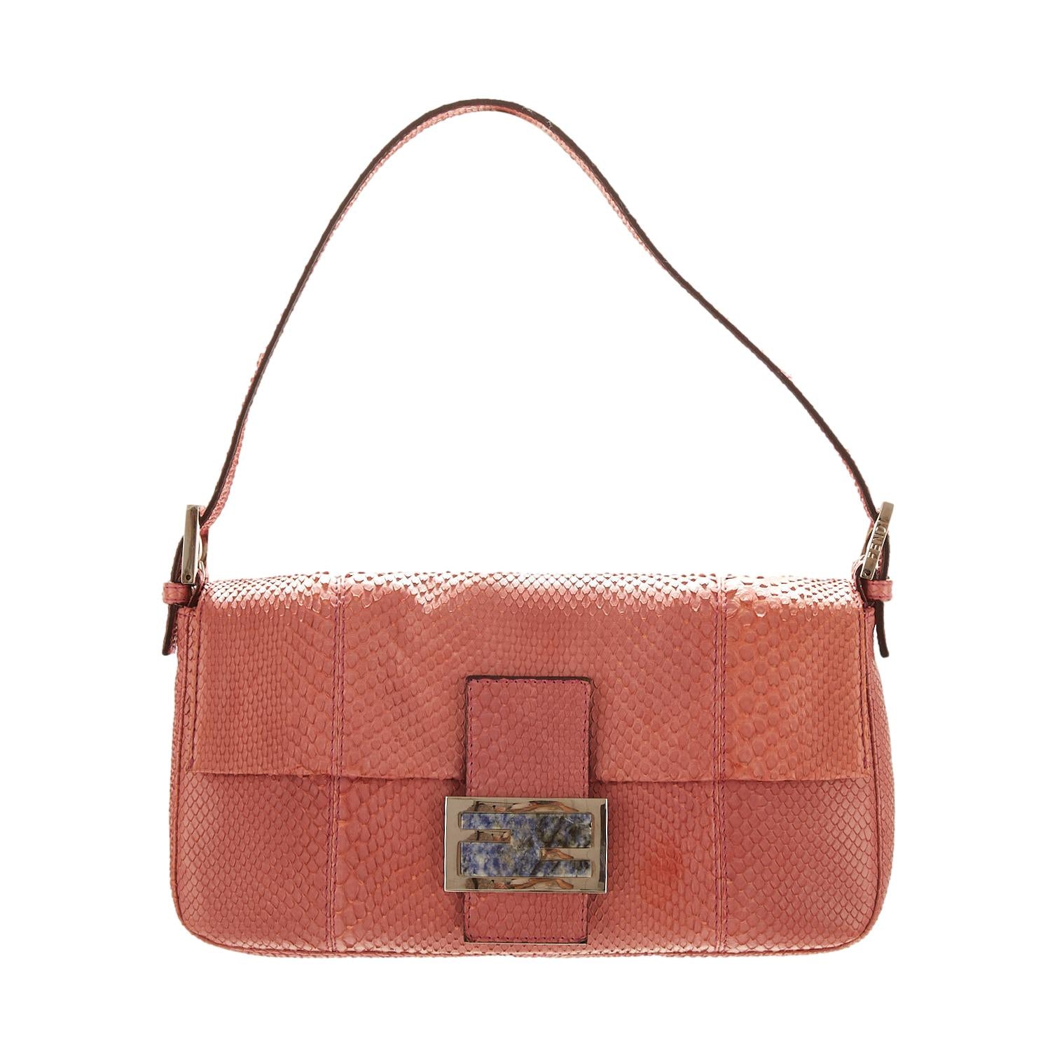 Fendi Pink Snakeskin Baguette – Treasures of NYC