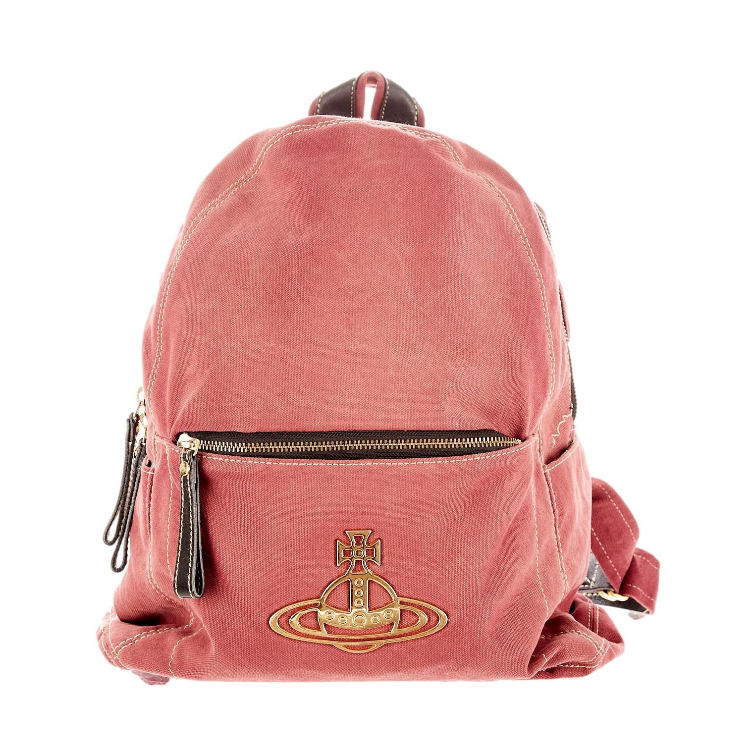 【VivienneWestwood】EDGWARE Rd/リュック/キャンバス Vivienne Westwood Red Canvas Logo Backpack – Treasures of NYC