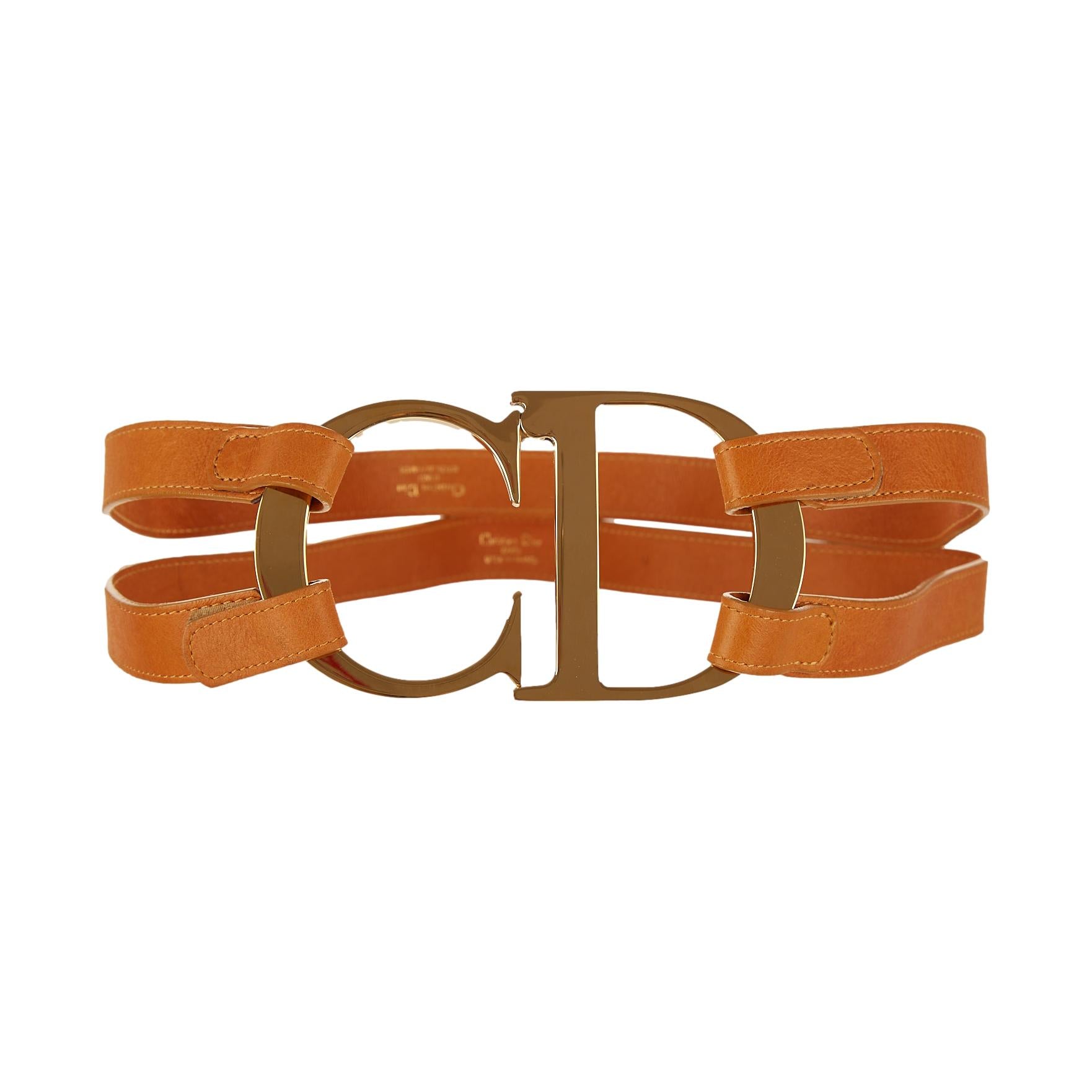 Dior Gold Jumbo Logo Belt – Treasures of NYC display picture 1