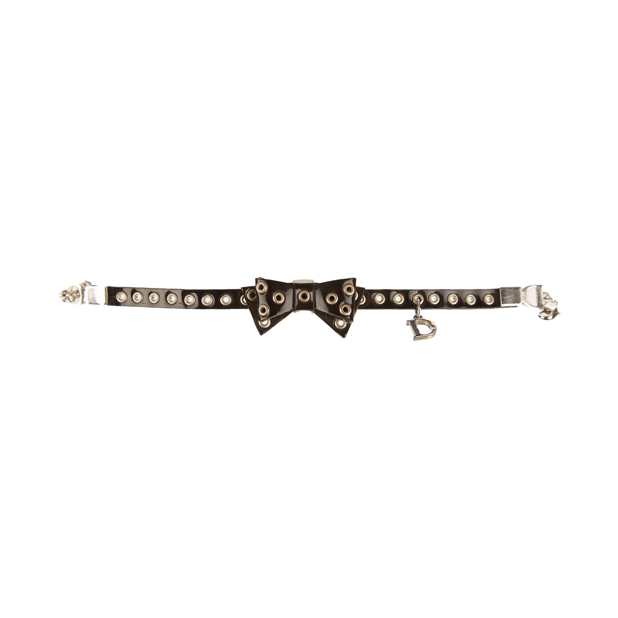 Dior Black Grommet Logo Bracelet main image 0