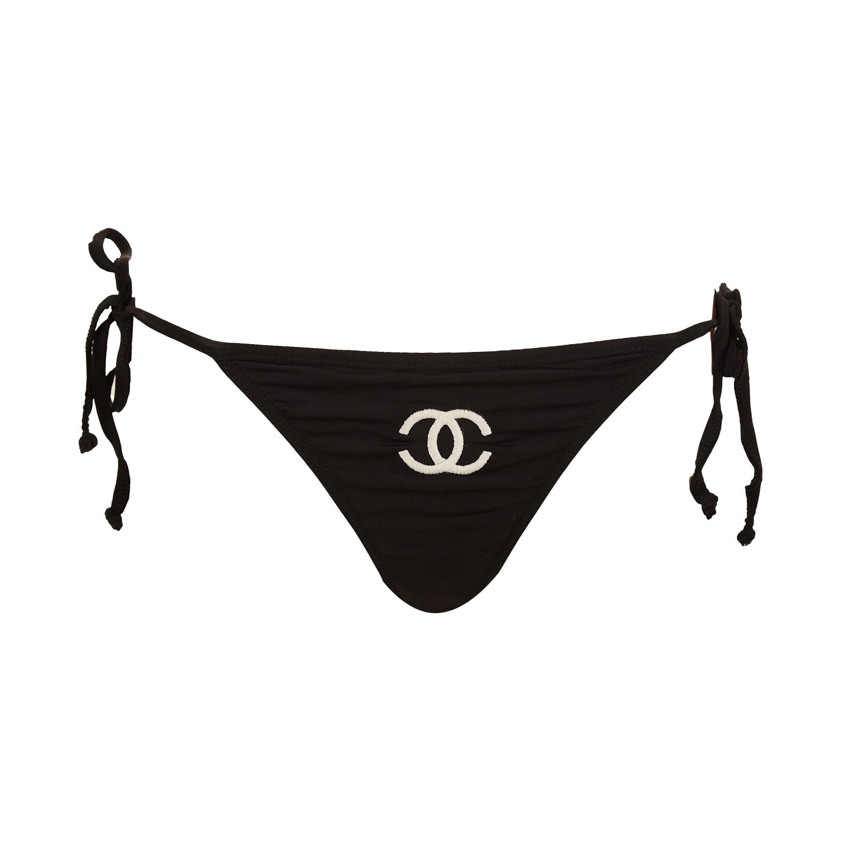 Chanel Black Logo Bikini Bottoms – Treasures of NYC