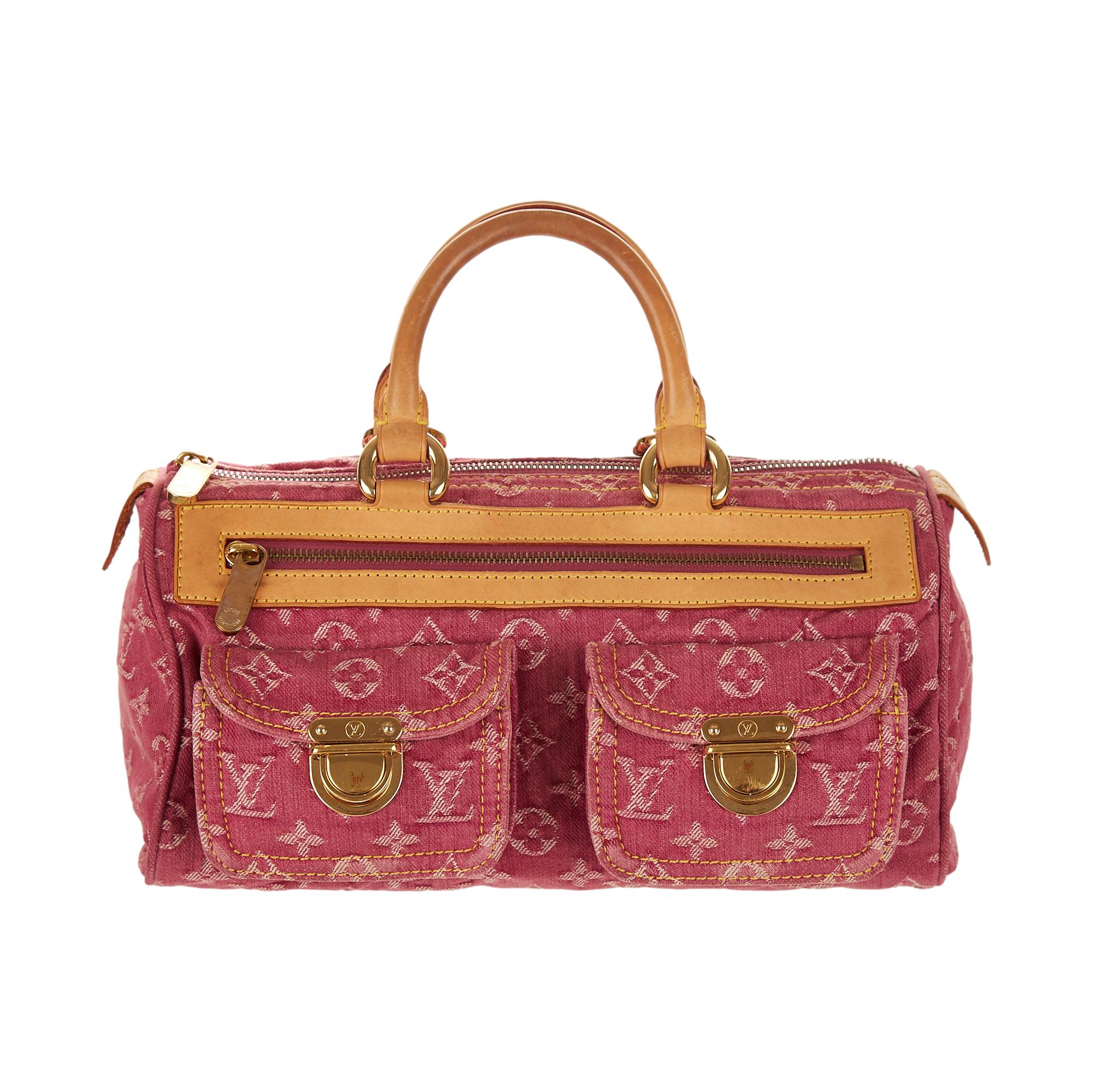 What Goes Around Comes Around Louis Vuitton Pink Denim Neo Speedy Bag