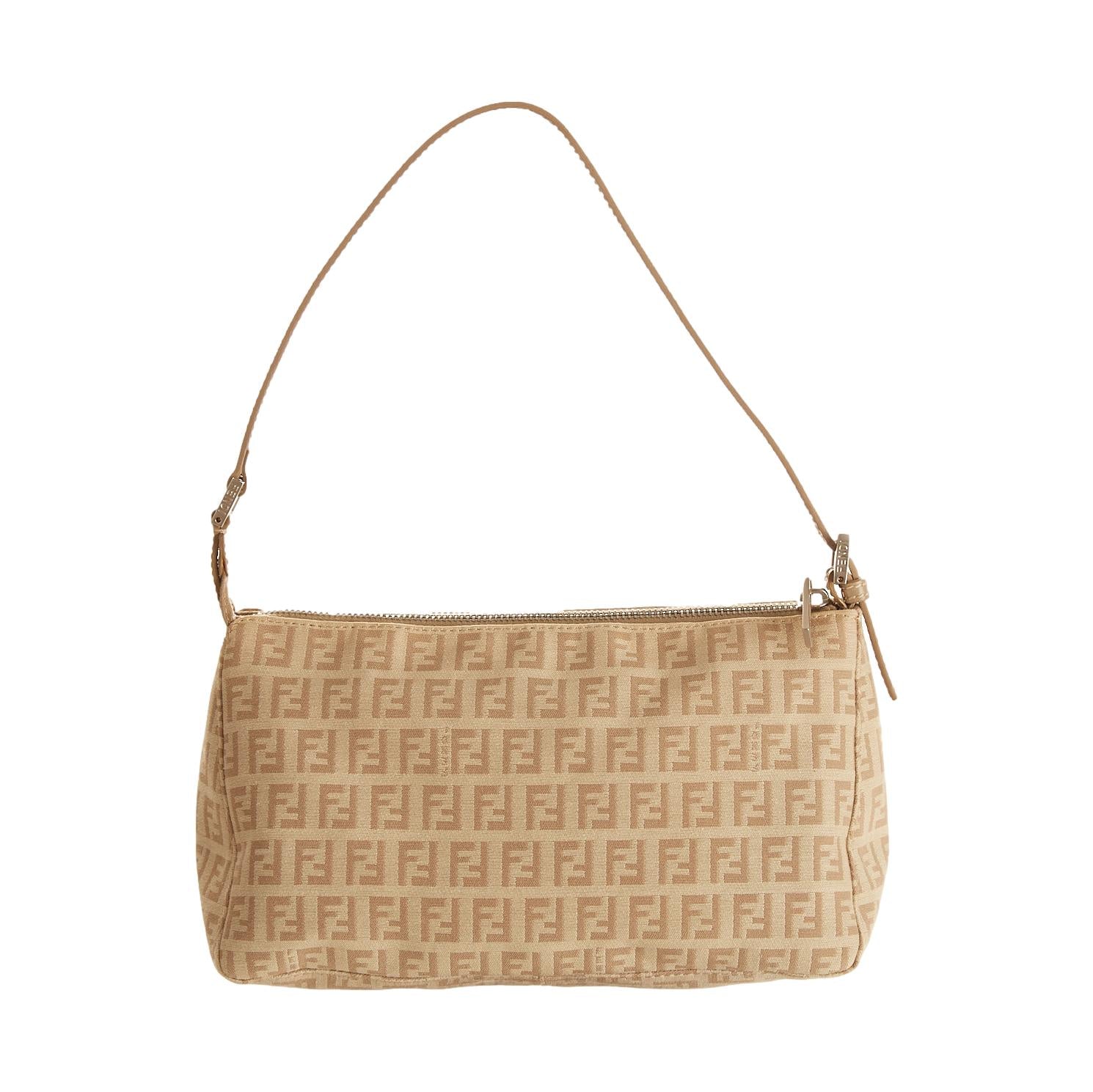 Treasures of NYC Fendi Black Beaded Baguette Shoulder Bag