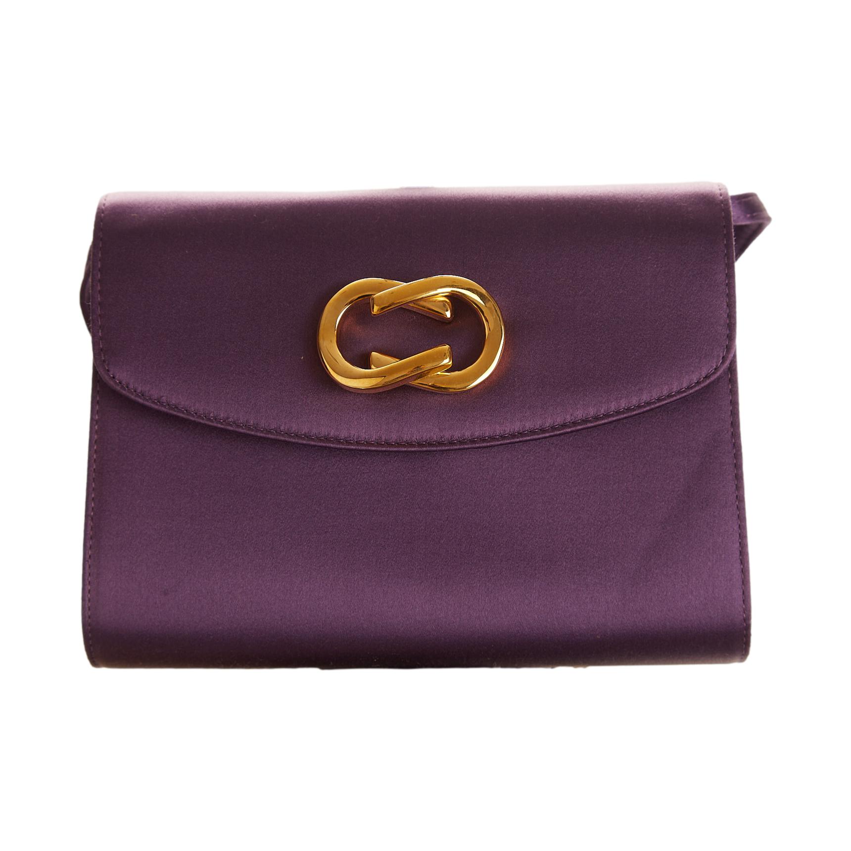 Gucci Purple Satin Shoulder Bag Treasures of NYC