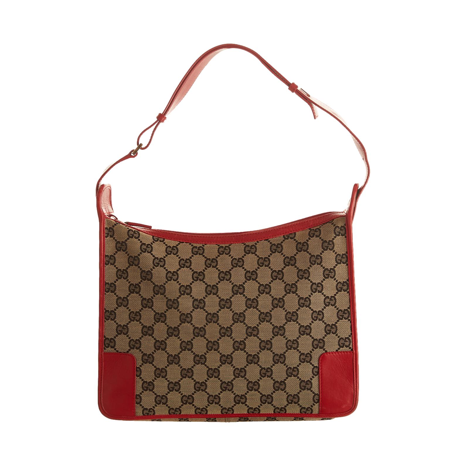 Vintage Gucci Red Monogram Shoulder Bag – Treasures of NYC