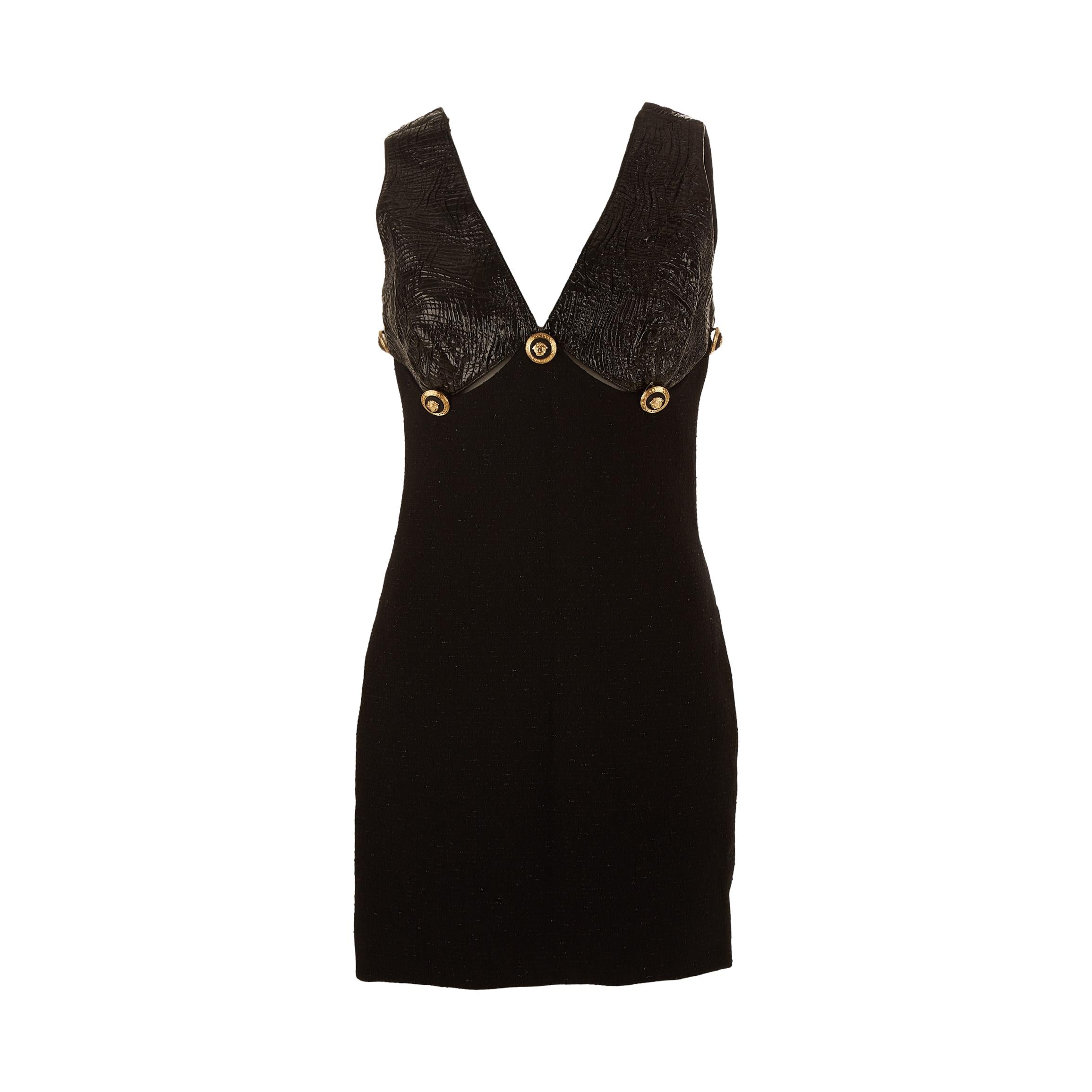 versace black dress with gold buttons Medallion Cut-Out – Treasures of NYC This short US Size:US 26W it-comes-in-waves Eva Green as Vesper