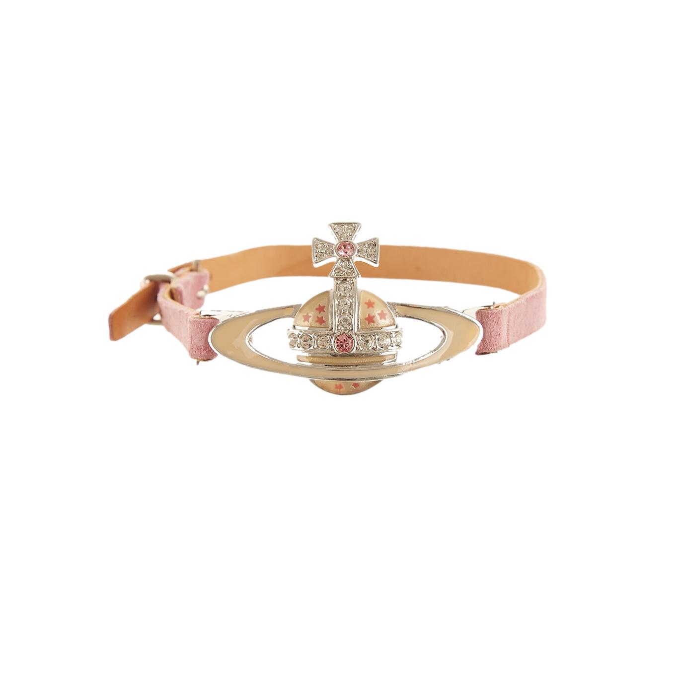 Vivienne Westwood Kika pink rhinestone rose gold buy necklace