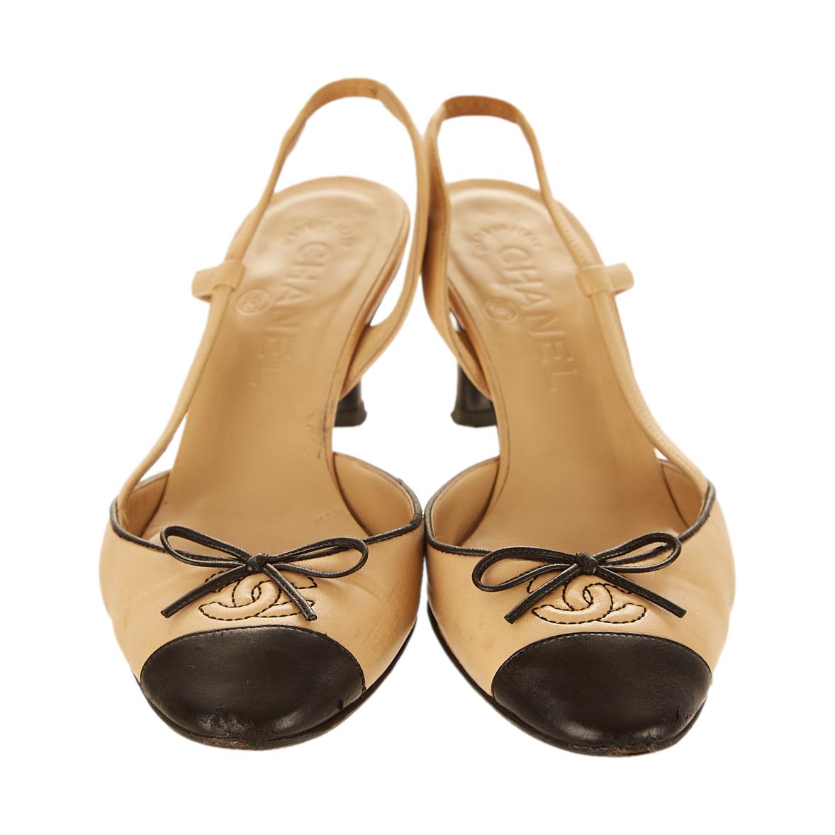 Chanel Tan Logo Kitten Heels – Treasures of NYC