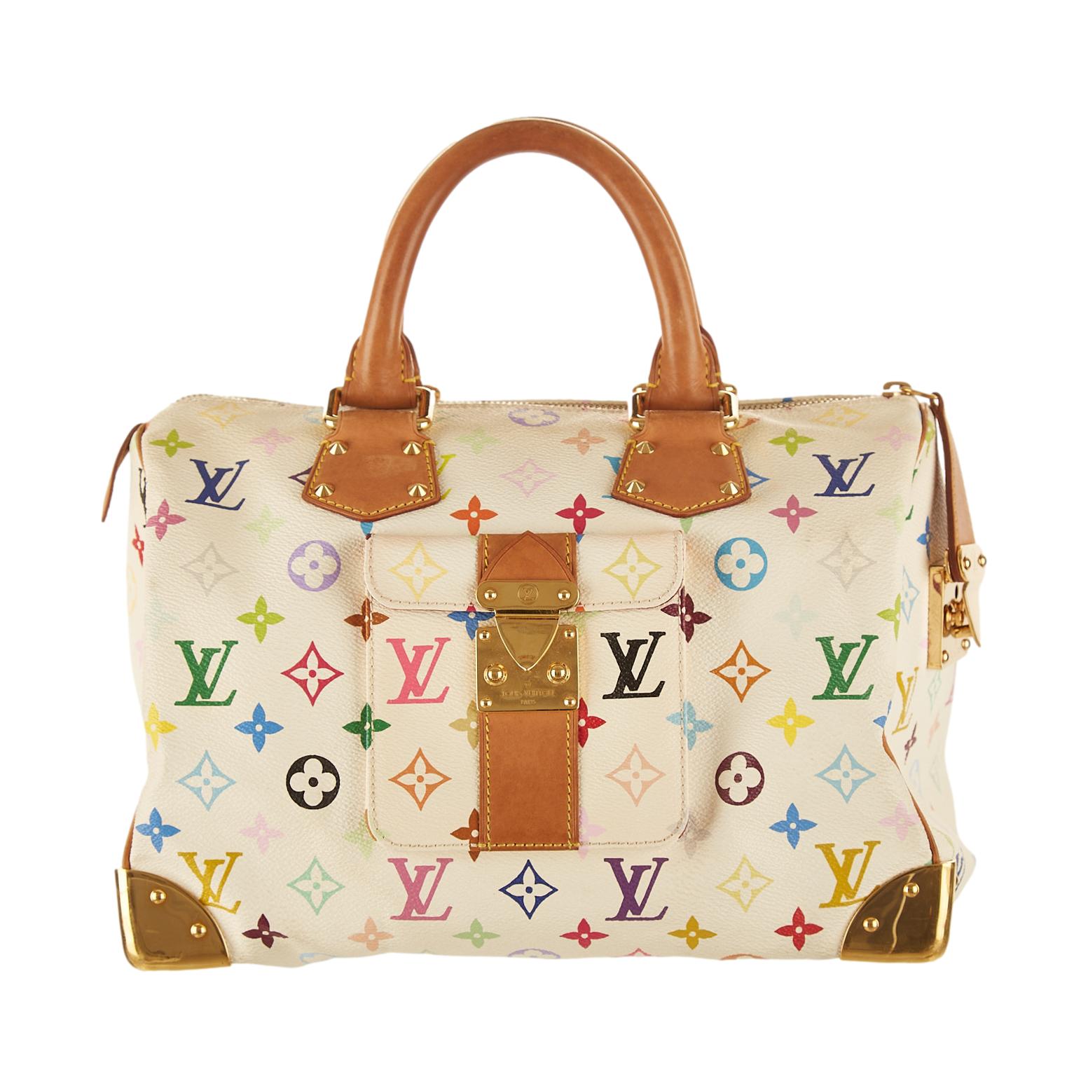 Vintage Louis Vuitton White Multicolor Bag 