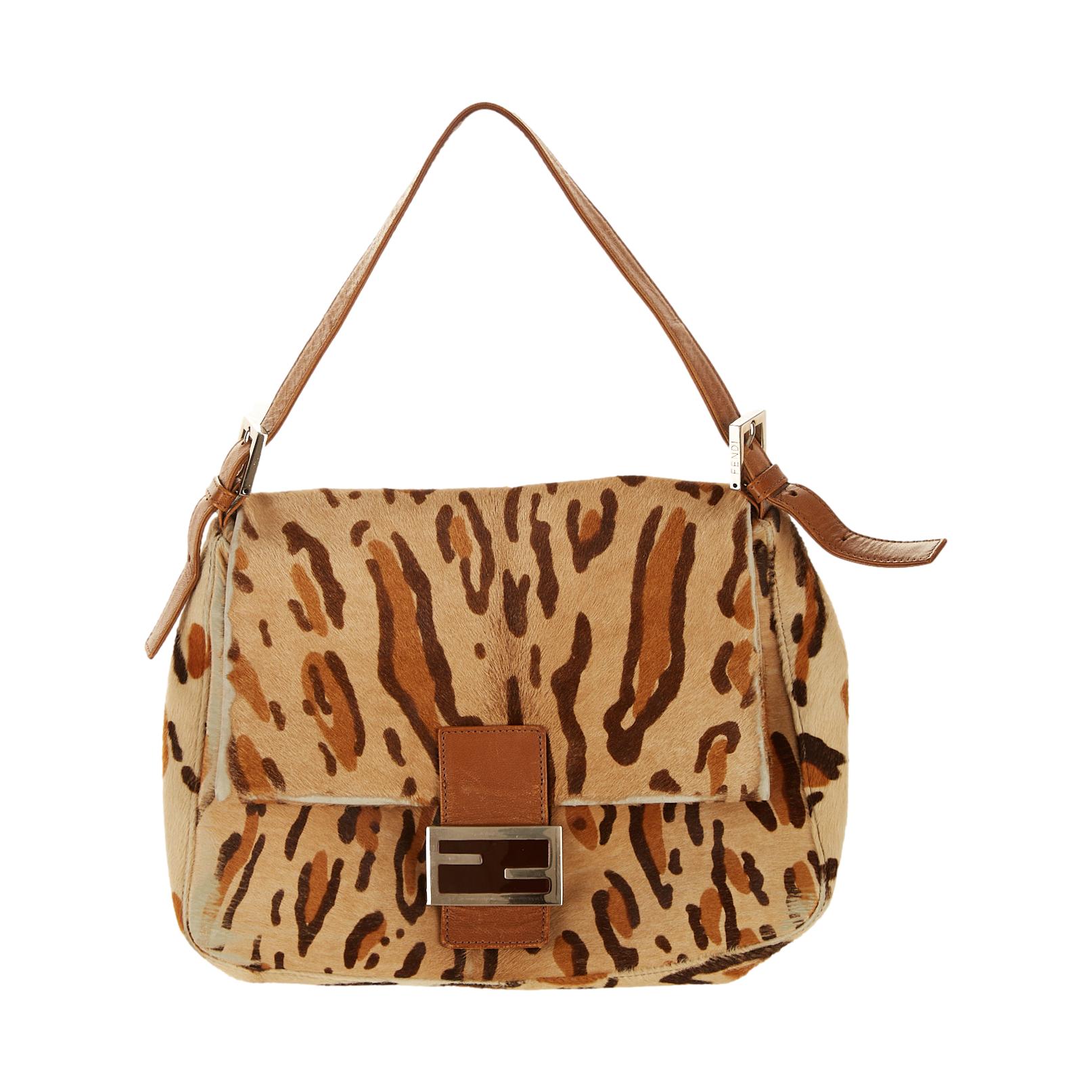 Fendi Cheetah + Red Baguette Bag