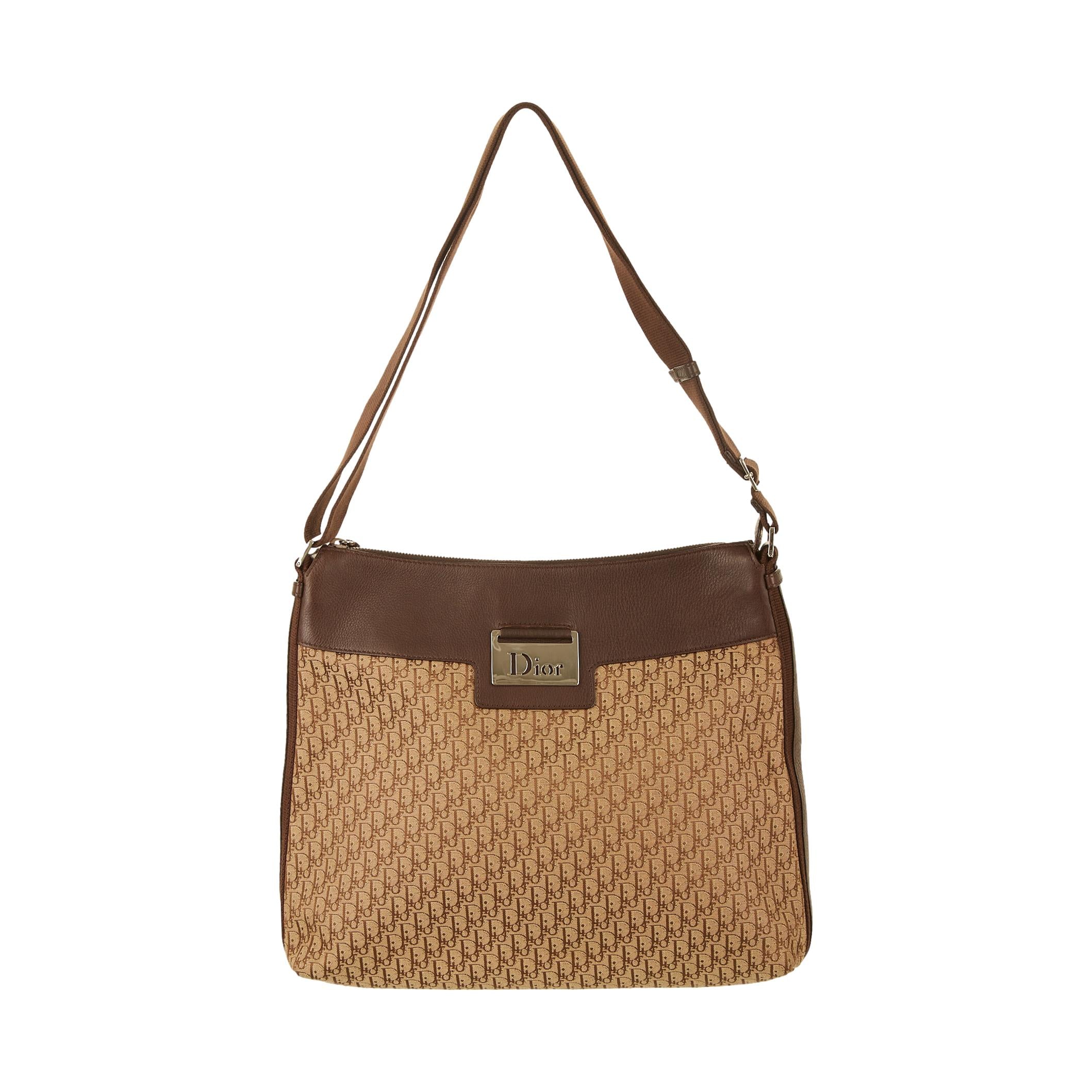 Dior Brown Leather Shoulder Bag