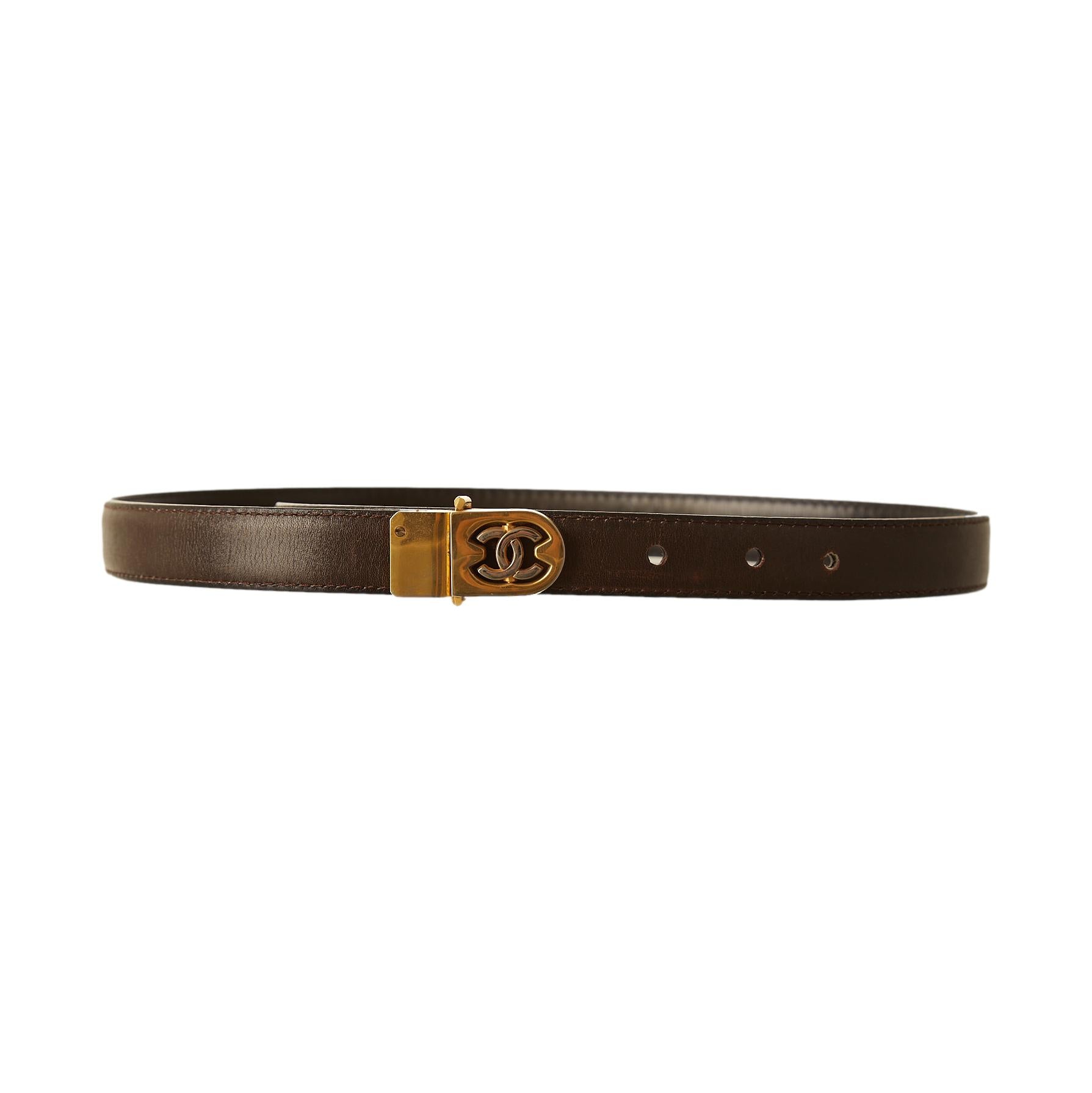 Chanel Brown Logo Belt – Treasures of NYC display picture 2