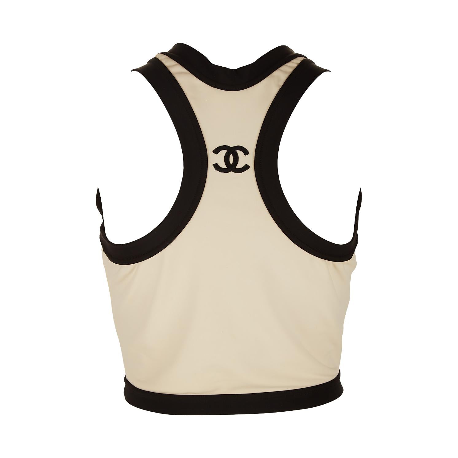 Chanel White Cropped Logo Tank – Treasures of NYC
