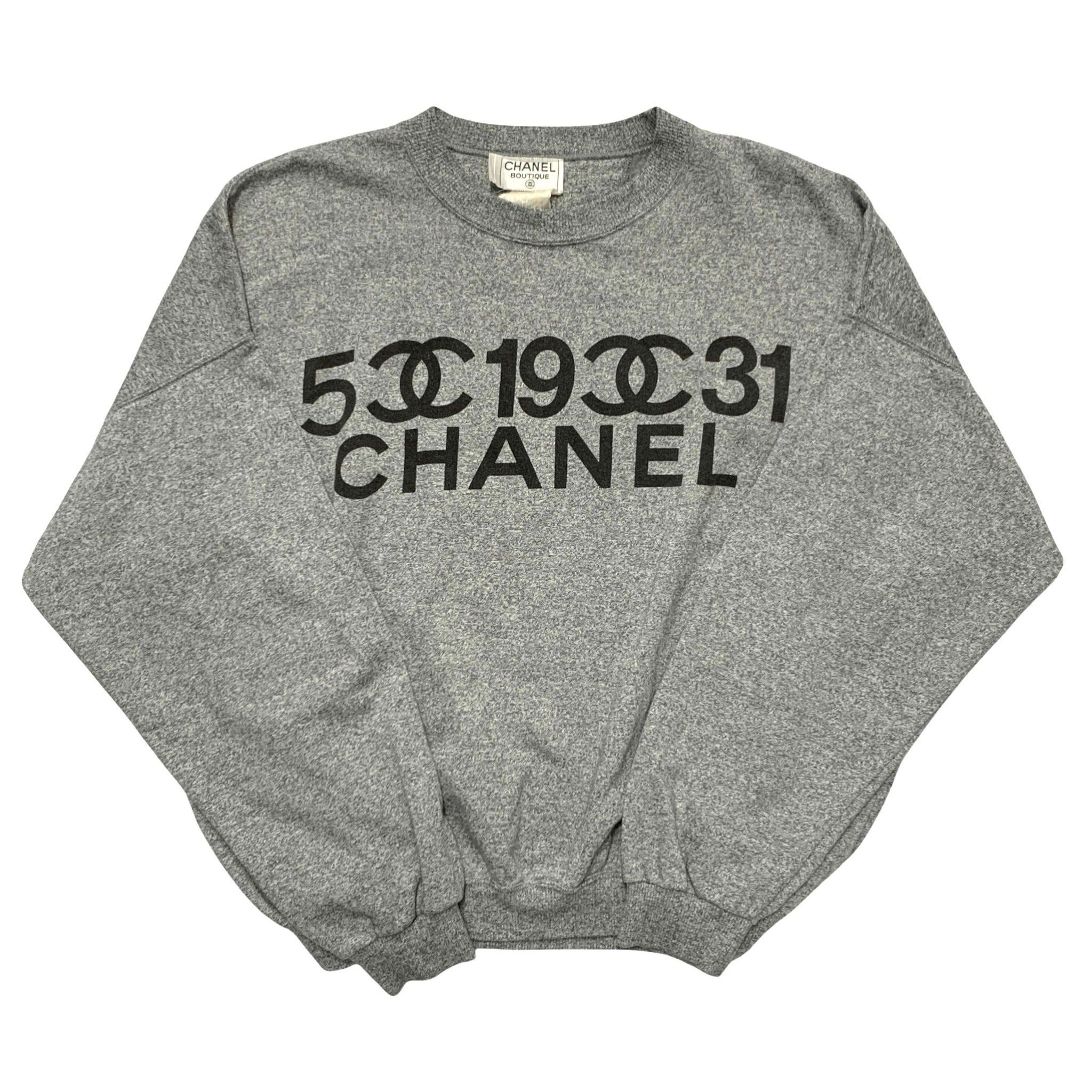 Gray chanel sweatshirt Clearance