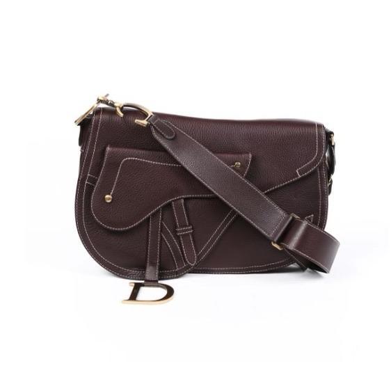 Vintage Dior Brown Leather Saddle Bag – Treasures of NYC