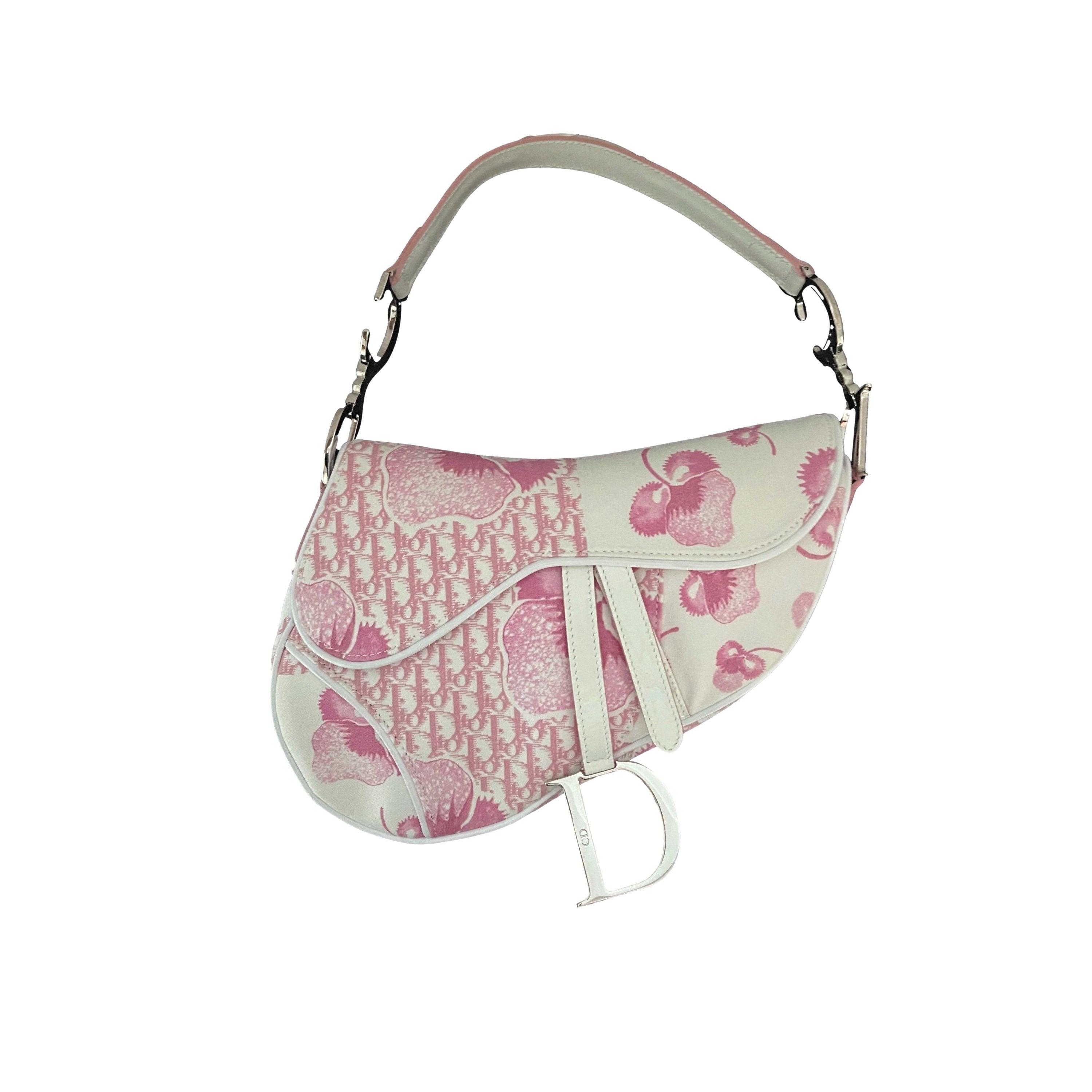 Dior Pink Cherry Blossom Saddle Bag