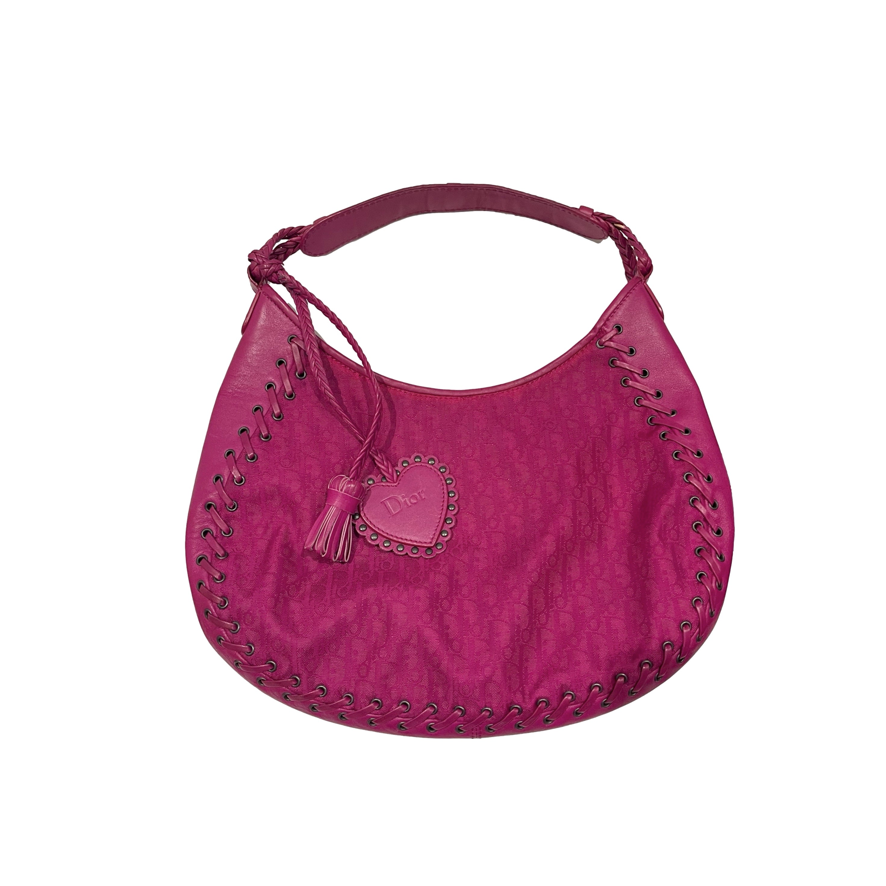 Treasures of NYC Dior Pink Heart Shoulder Bag