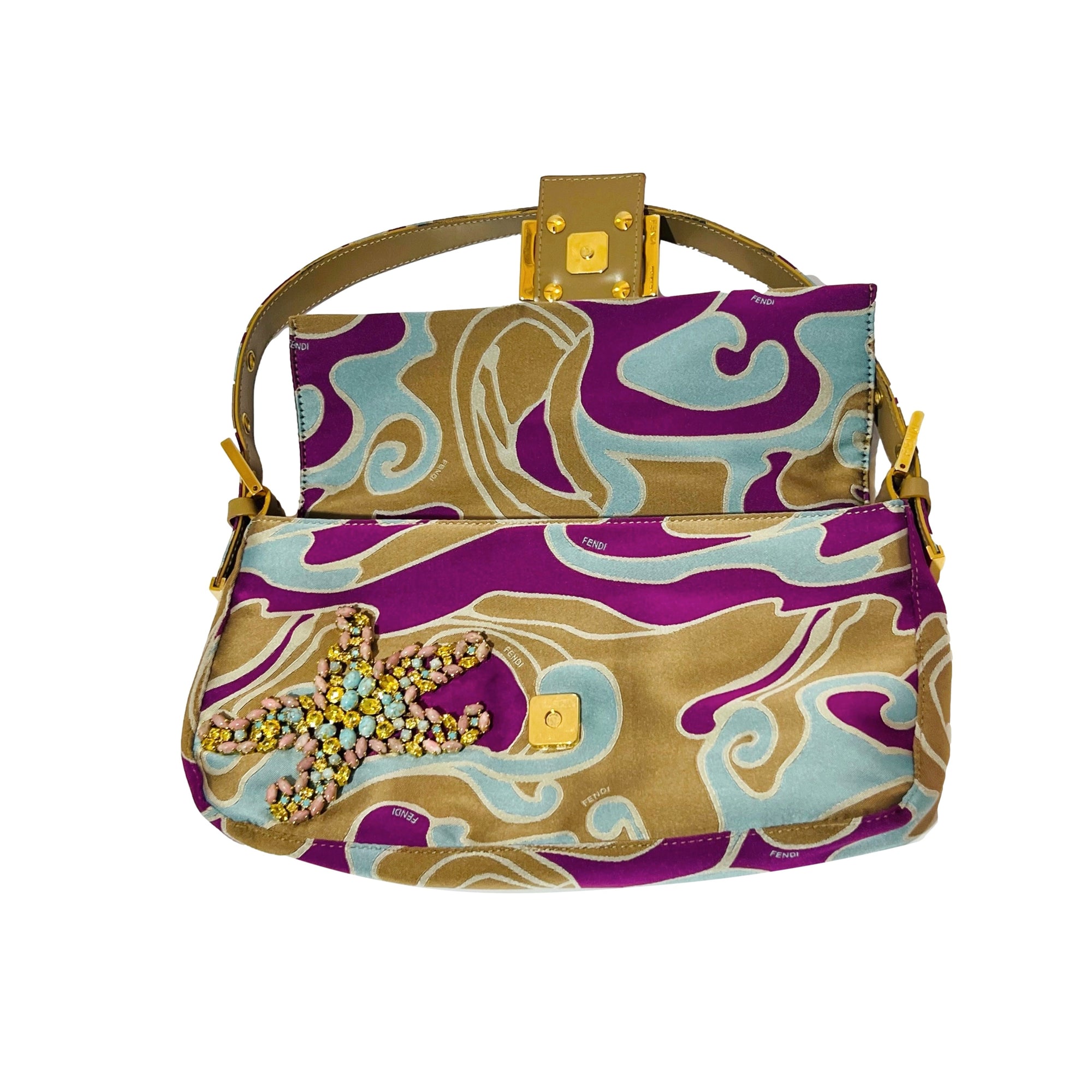 Fendi Beaded Print Baguette - Handbags