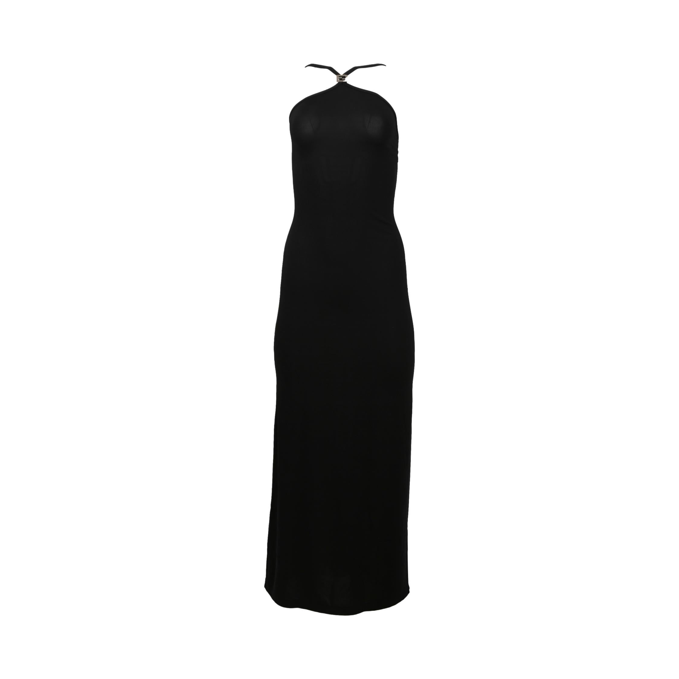 Fendi Black Logo Maxi Dress Fendi Black Logo Maxi Dress