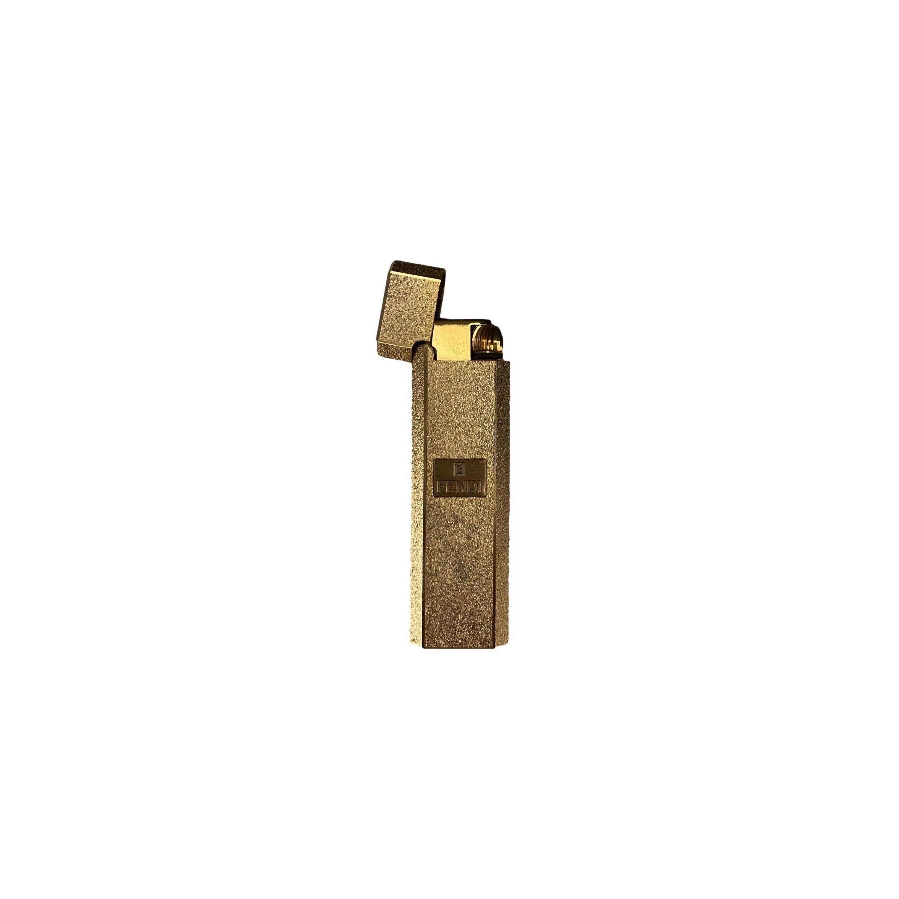 Treasures of NYC Fendi Gold Textured Lighter - Main Image