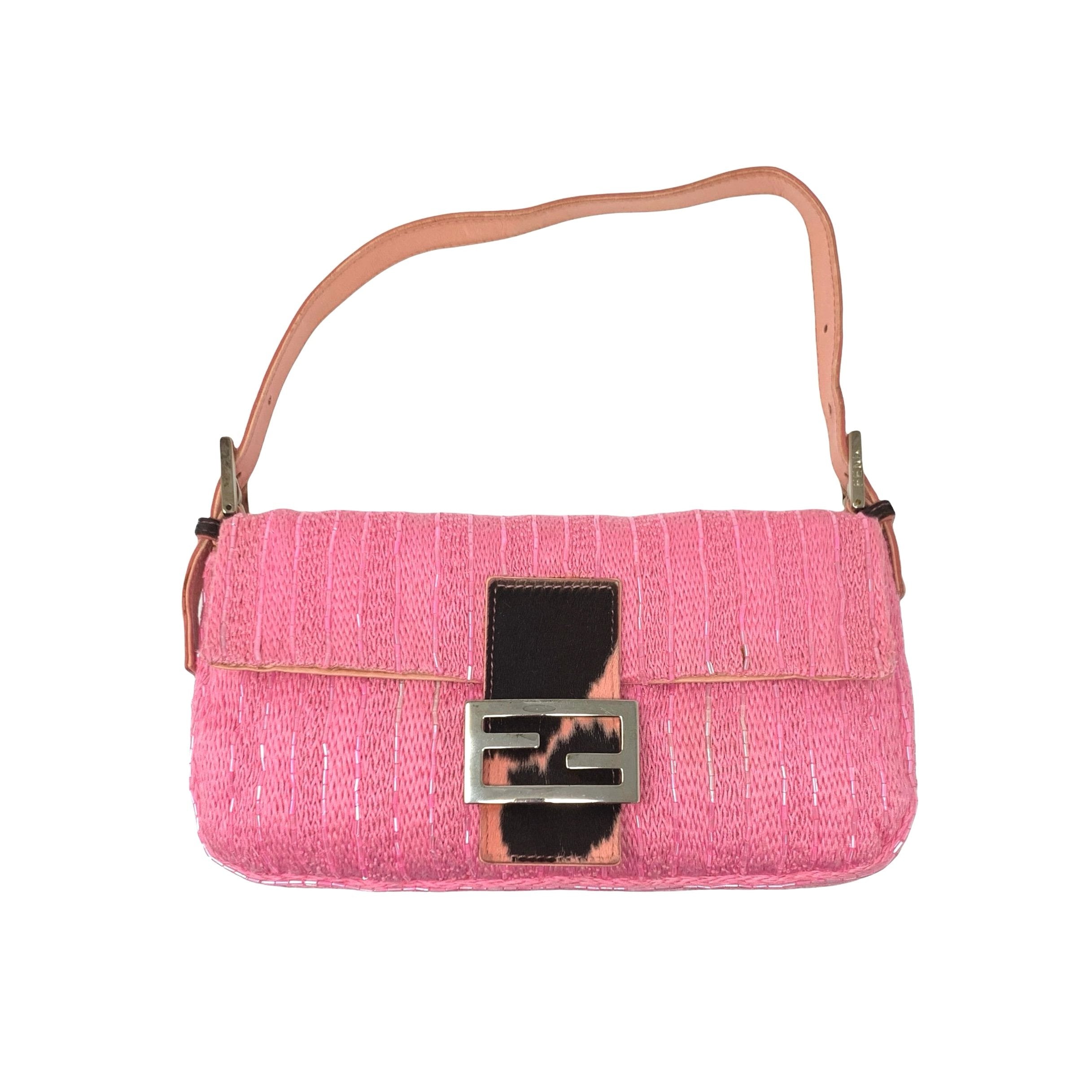 Vintage Fendi Baby Pink Beaded Baguette Bag – Treasures of NYC