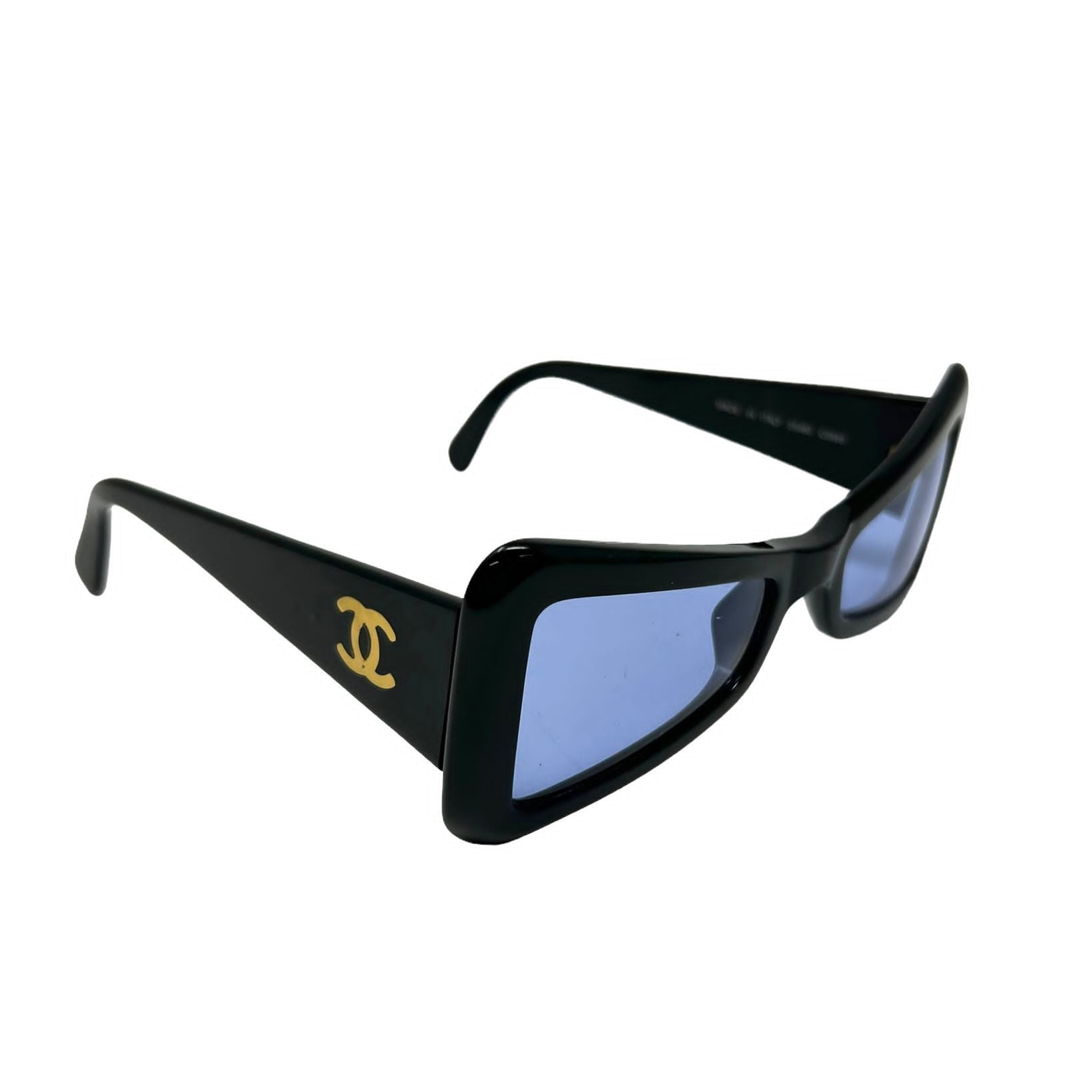 Chanel Blue Logo Geometric Sunglasses – Treasures of NYC display picture 3