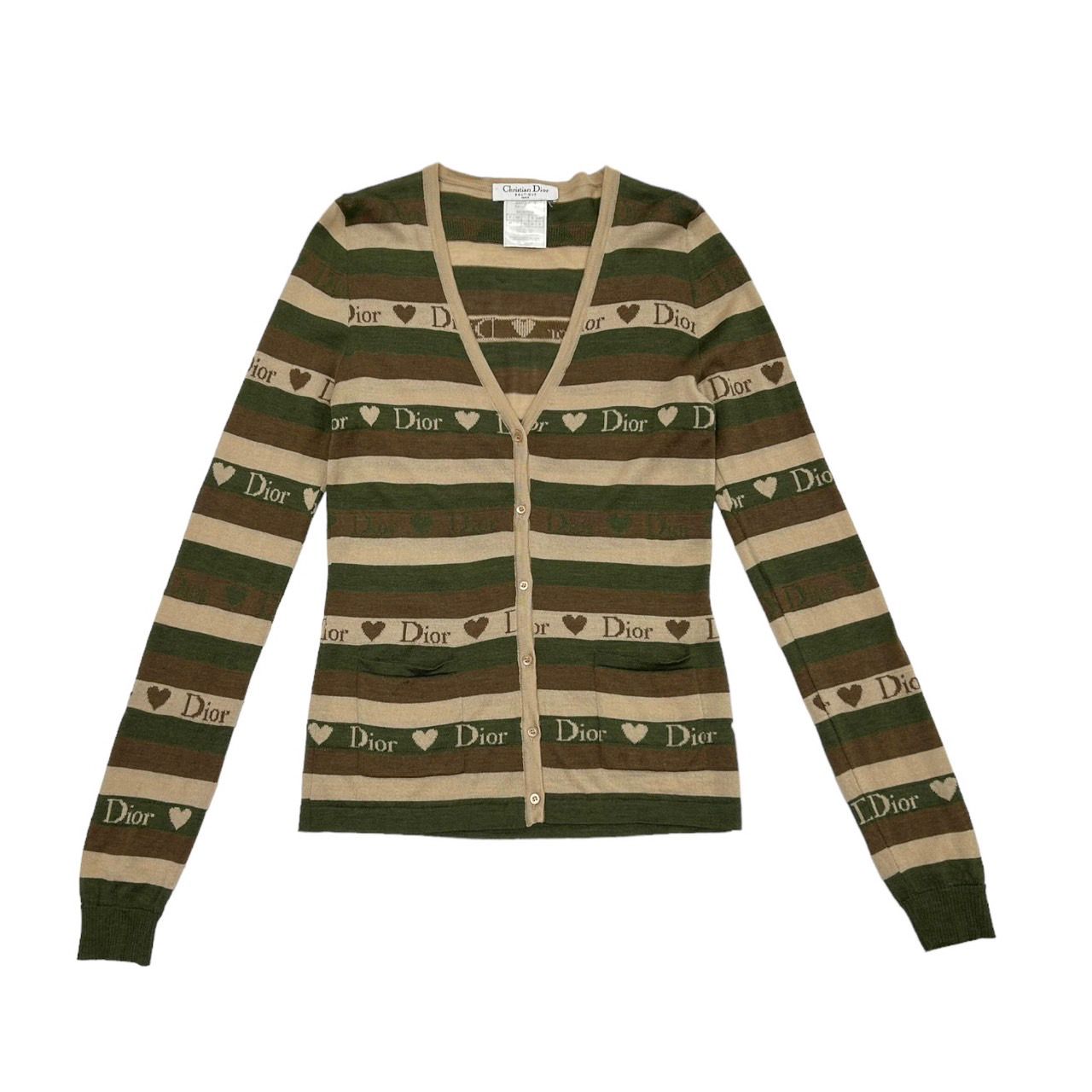 Dior Green Heart Logo Cardigan – Treasures of NYC