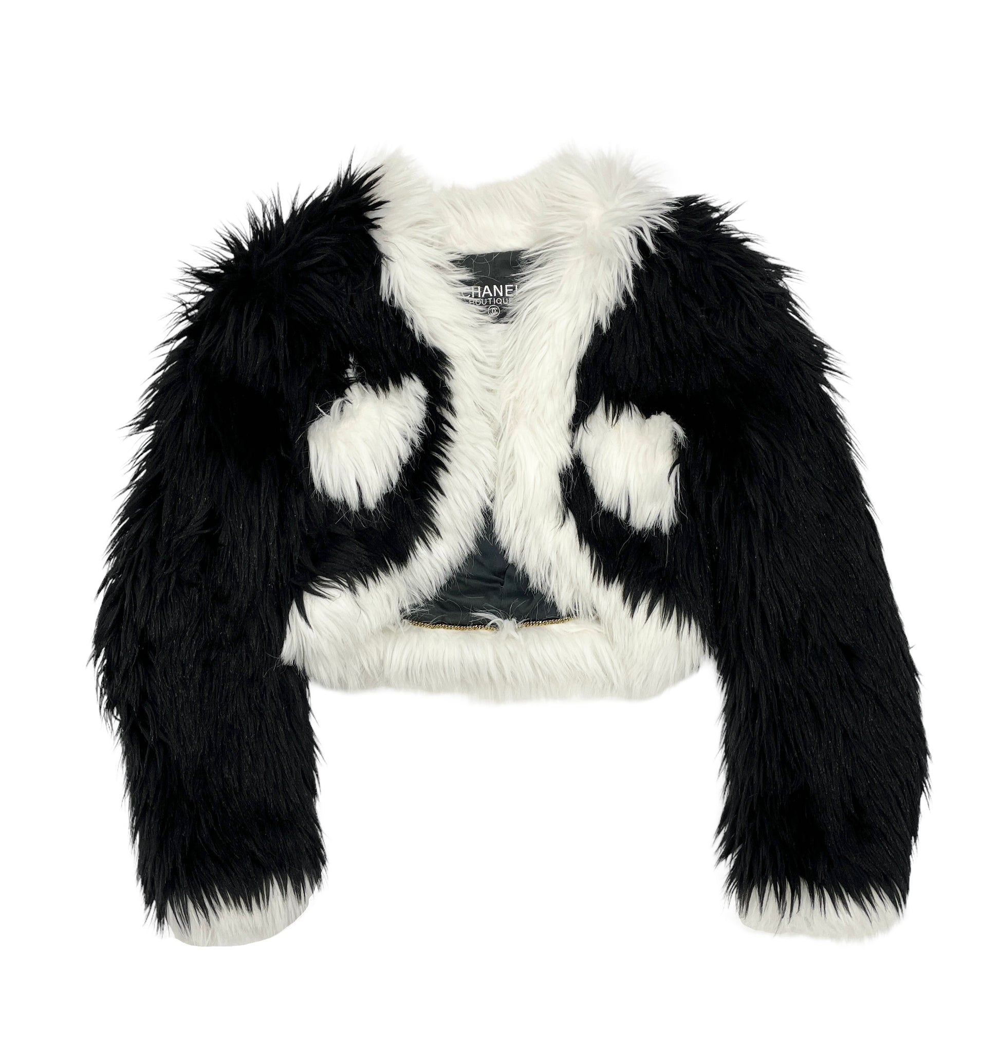 Faux fur jacket Chanel Black size 6 US in Faux fur - 28417089