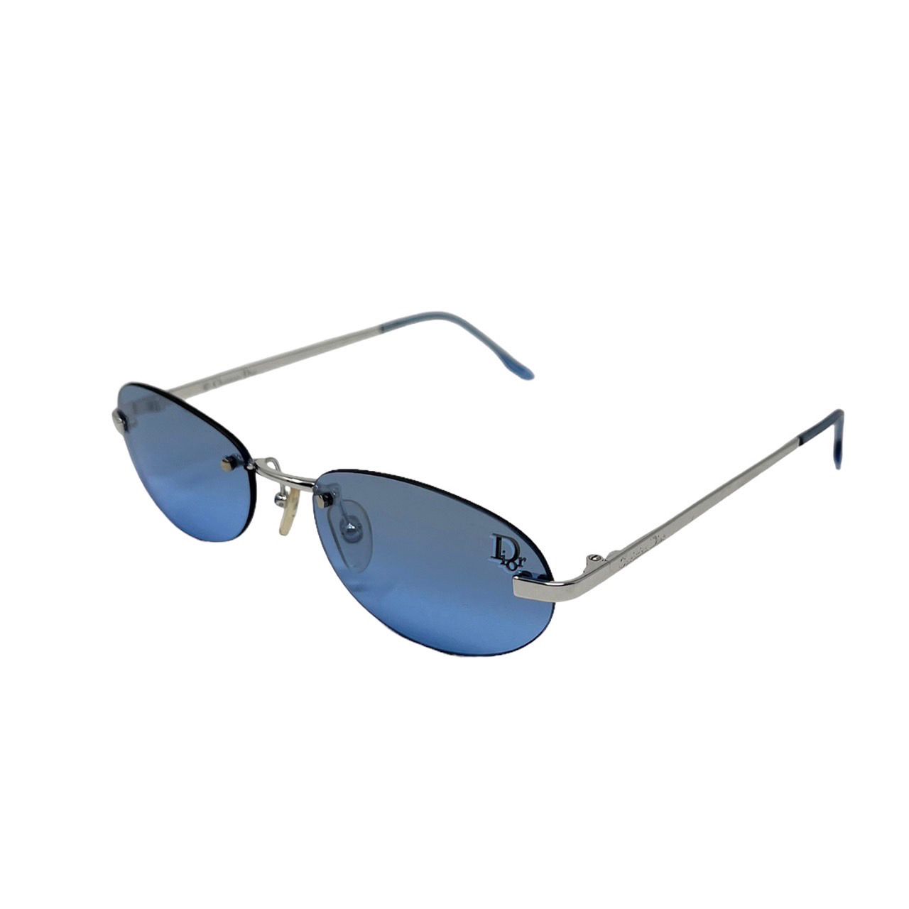 Dior Blue Hexagonal Sunglasses with Rimless Design Sunglasses DIOR Cdior CDIOR S1I 28B0 52-15 Havana Blue in stock main image 3