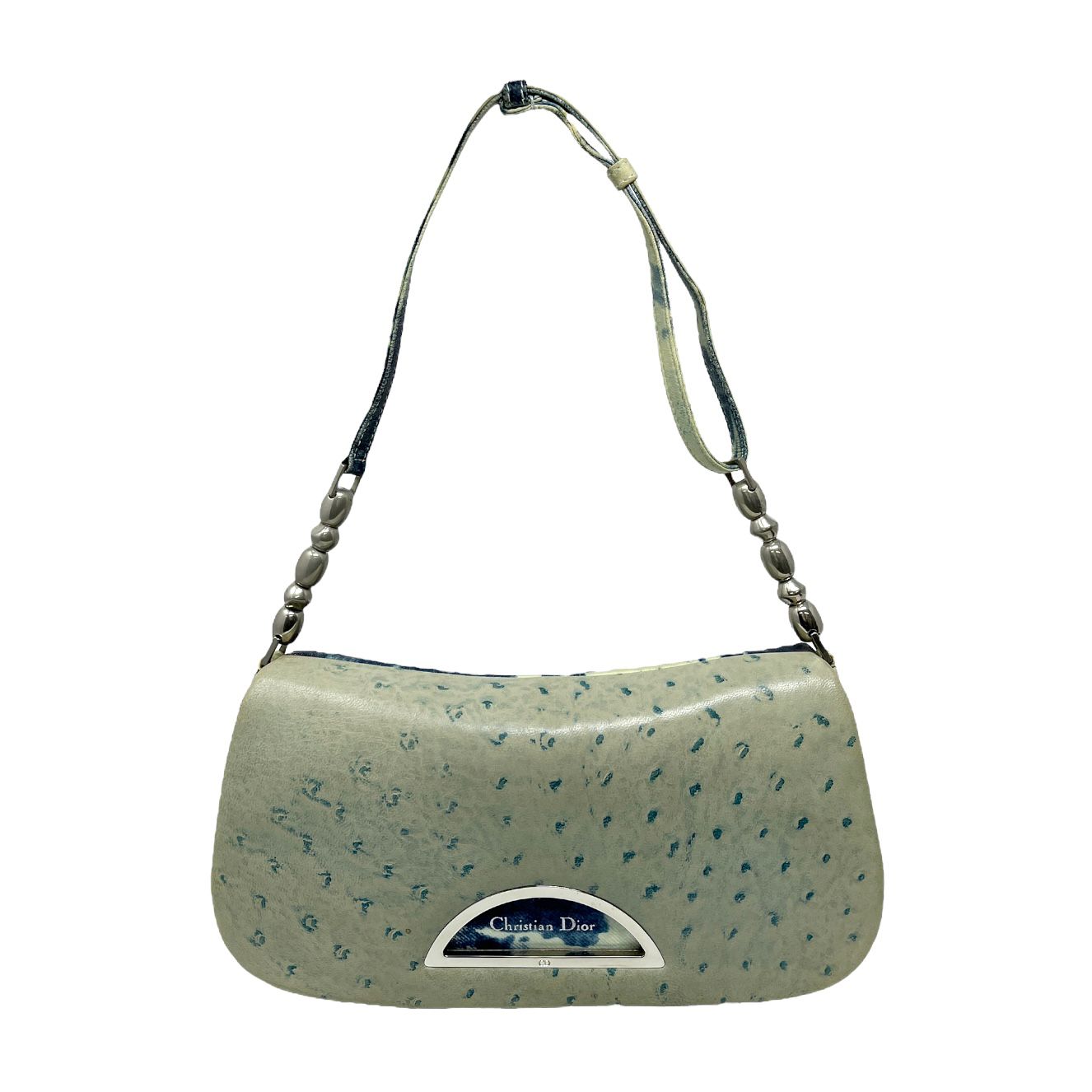 Dior Blue Tie Dye Ostrich Shoulder Bag – Treasures of NYC