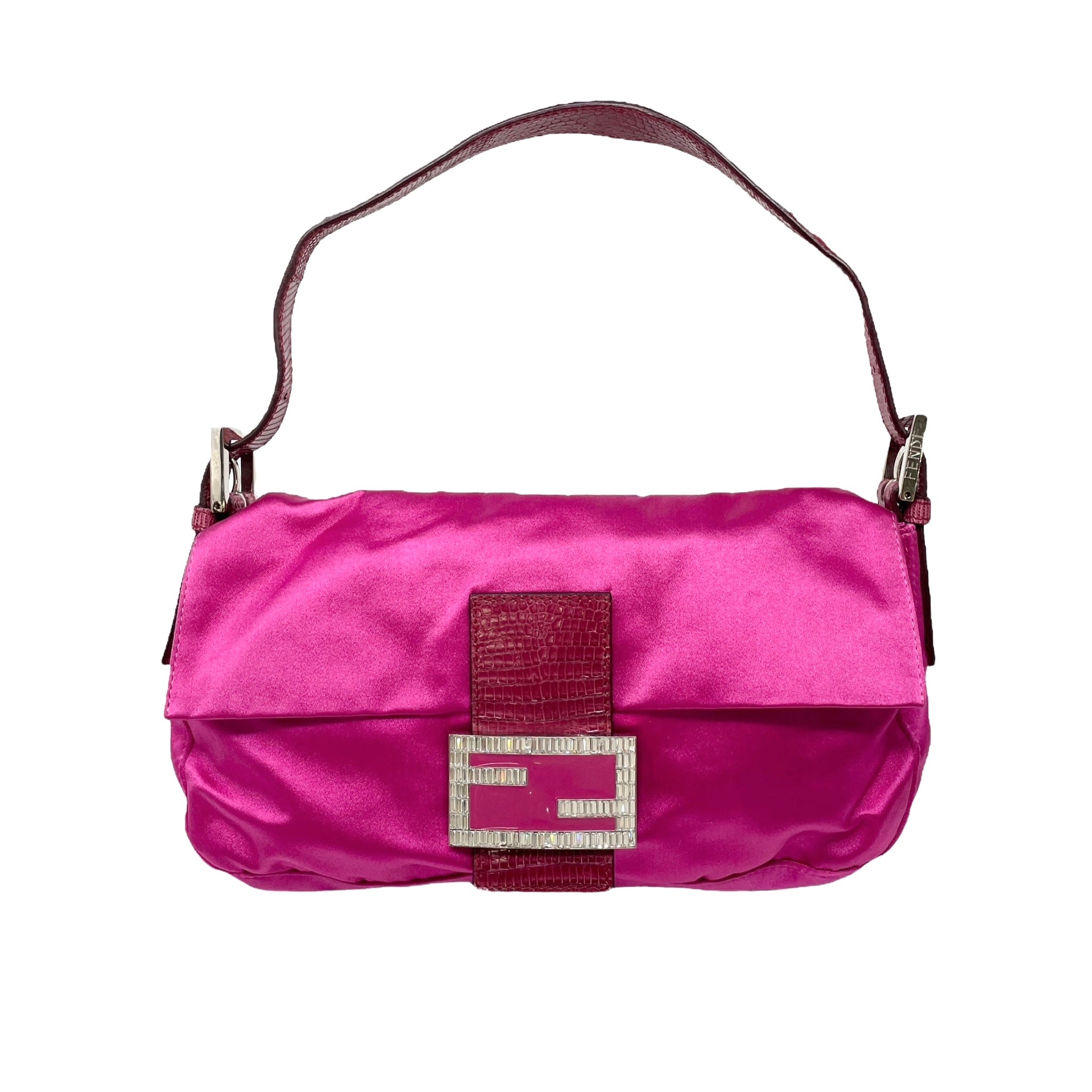 Baguette Phone Pouch - Pink silk pouch