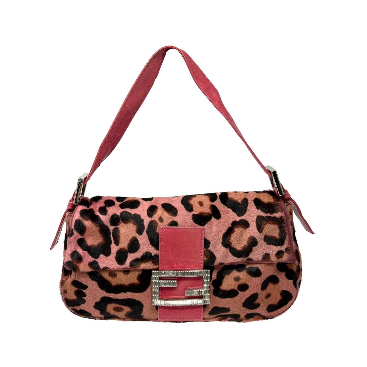 Fendi Pink Cheetah Rhinestone Baguette – Treasures of NYC