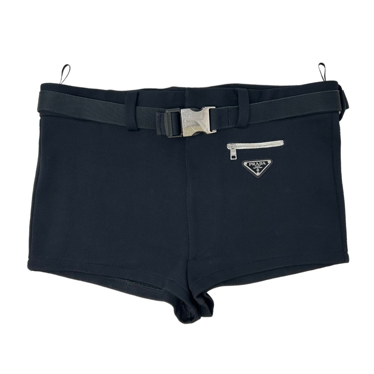 Prada Black Logo Buckle Shorts – Treasures of NYC