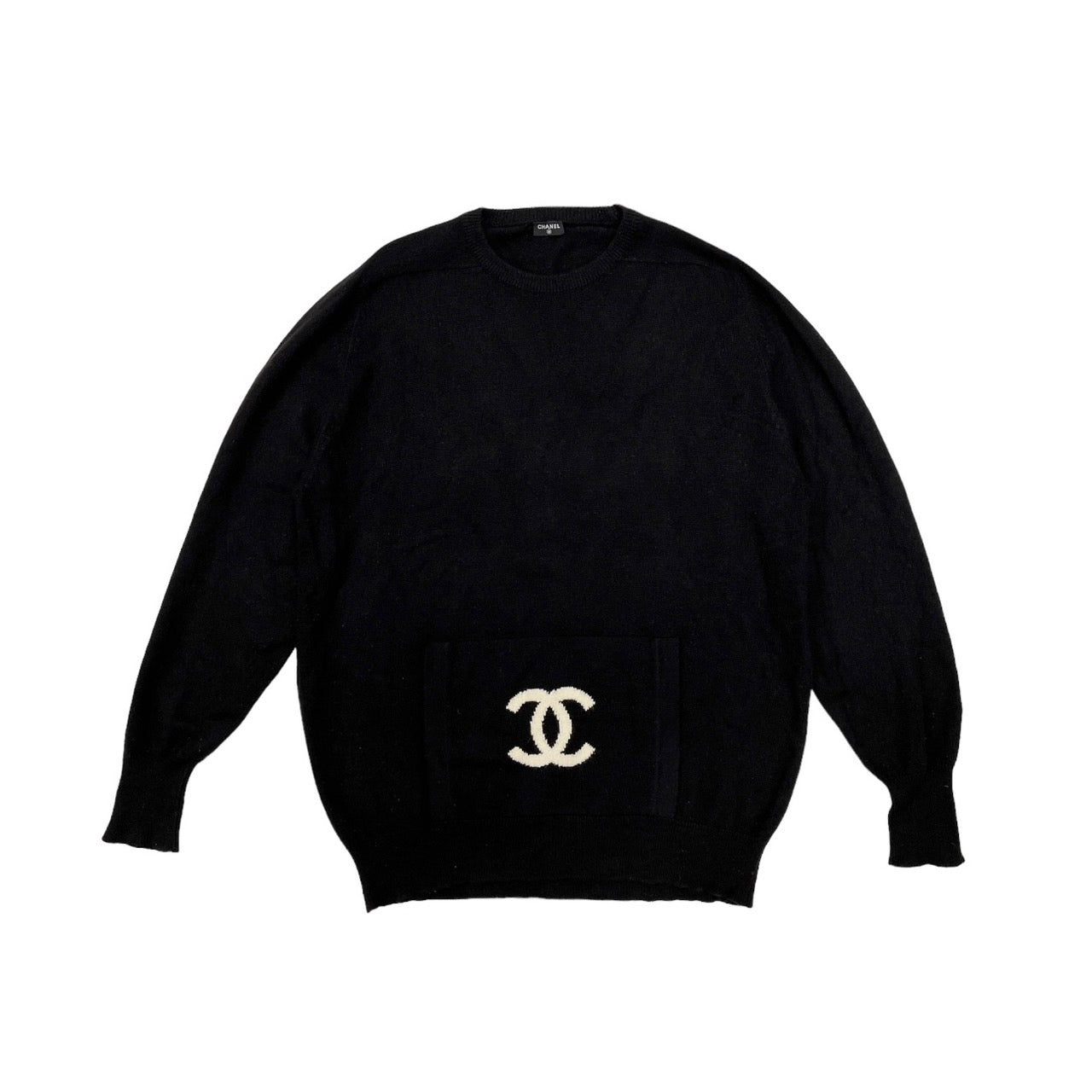 Chanel Black Logo Pocket Sweate – Treasures of NYC